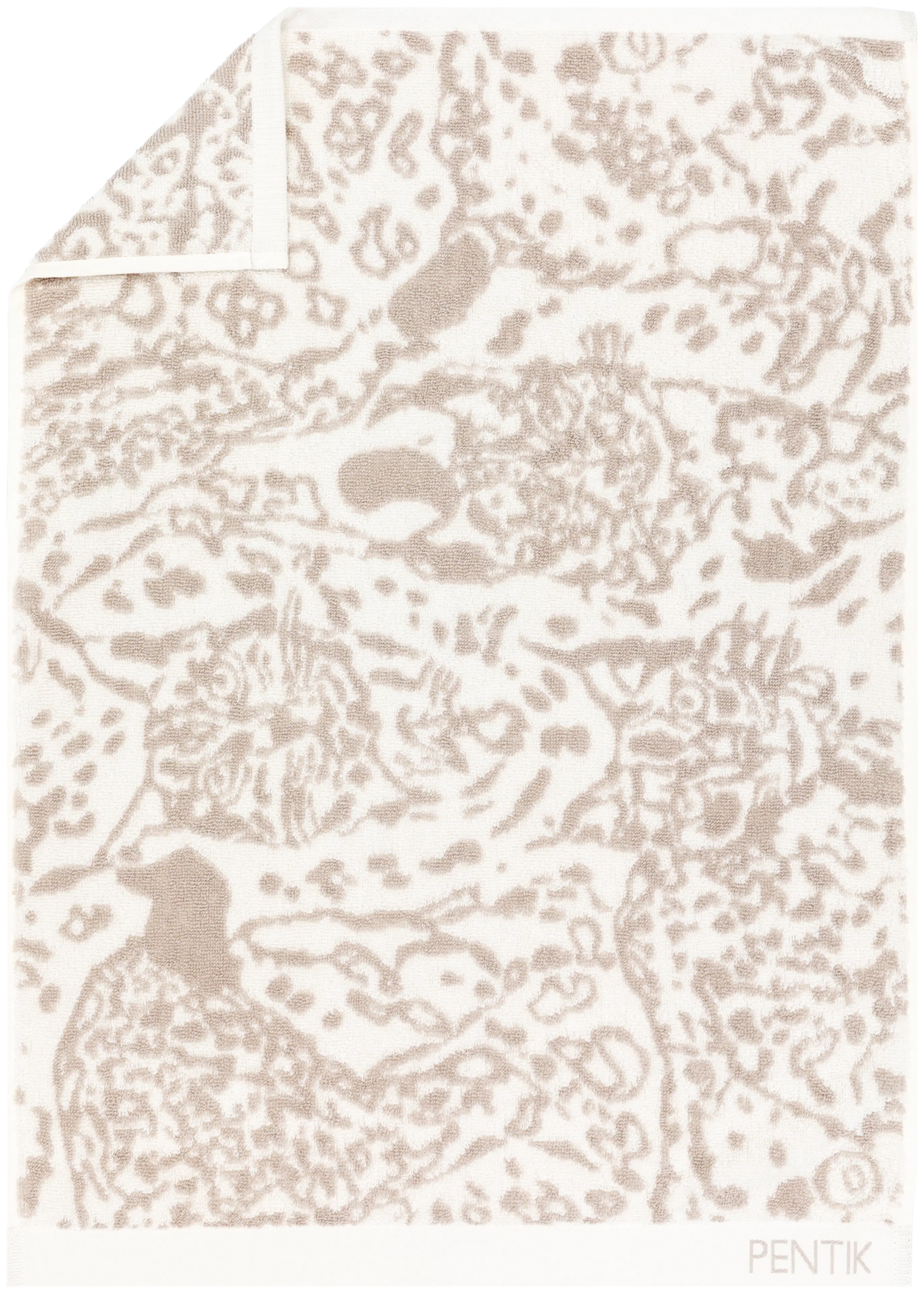 Pentik Villikissa käsipyyhe 50x70 cm, vaaleanruskea