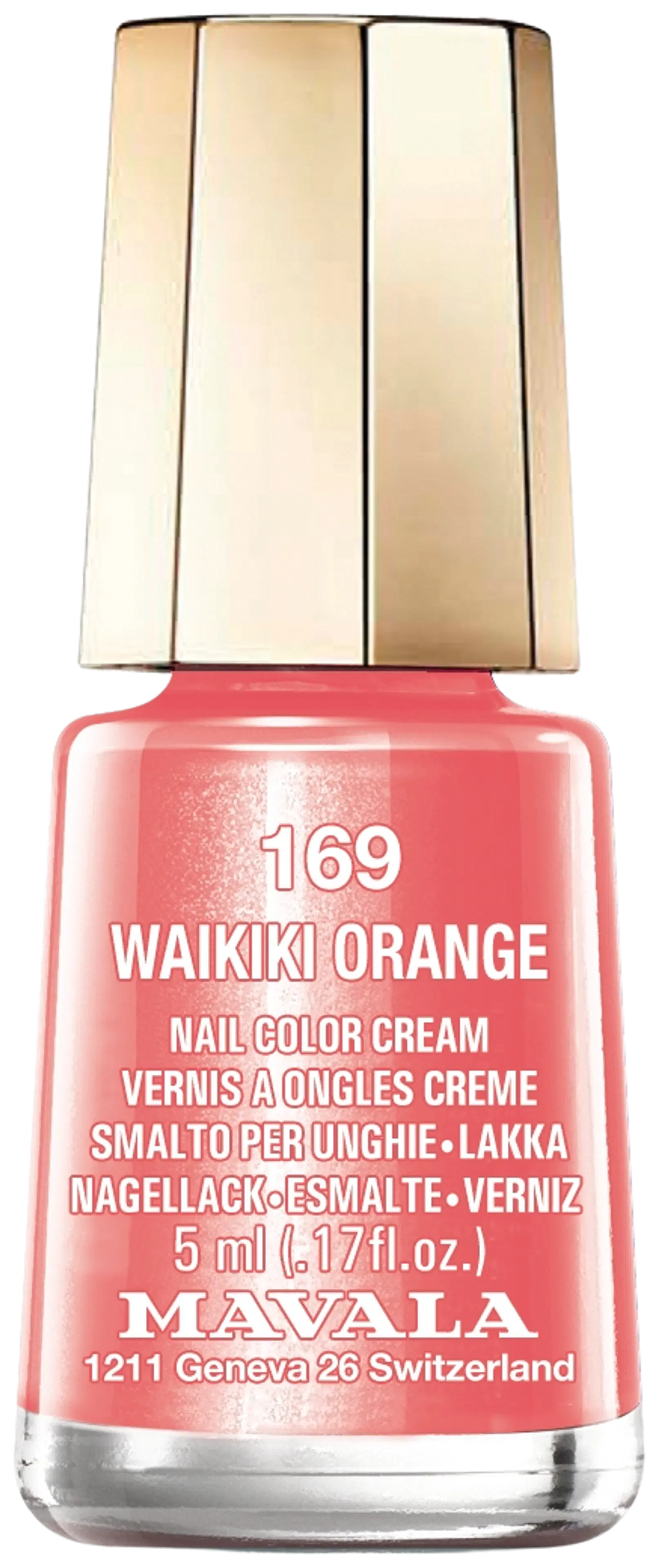 Mavala 5ml Nail Color Cream 169 Waikiki Orange kynsilakka