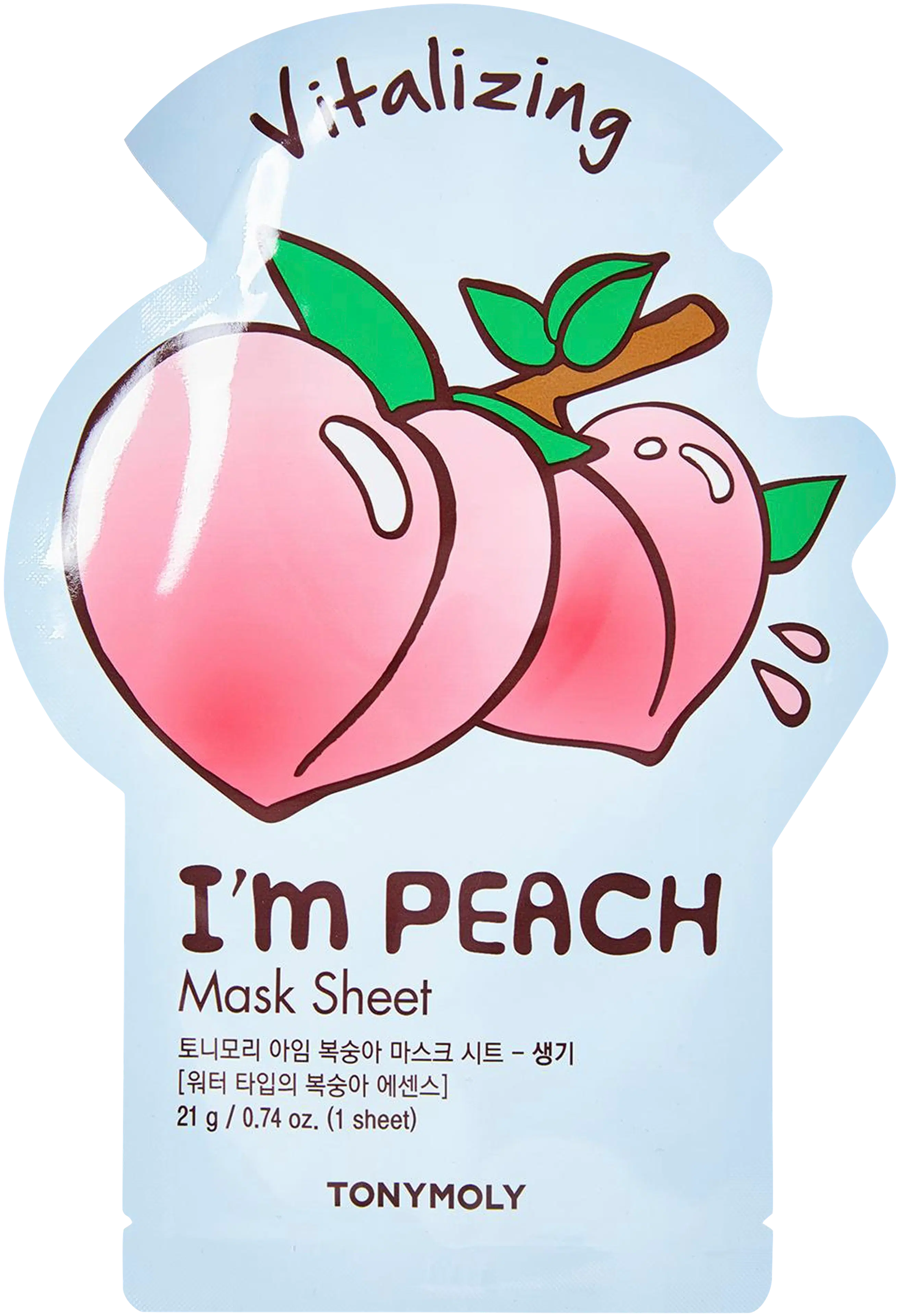 TONYMOLY I Am Peach Mask Sheet elävöittävä kangasnaamio 1 kpl