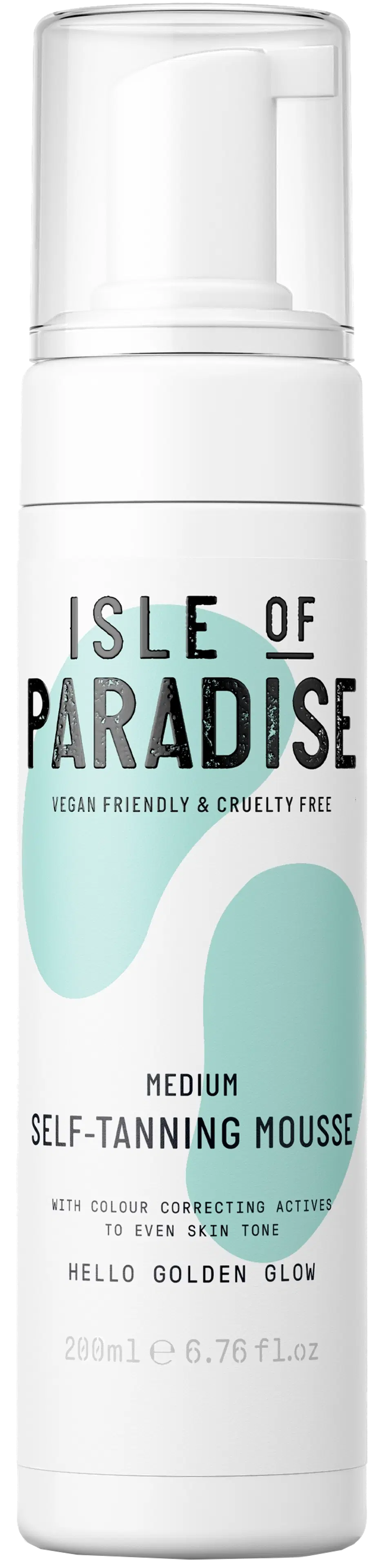 Isle of Paradise Medium Self-Tanning Mousse itseruskettava vaahto karttavärillä kasvoille ja vartalolle 200ml