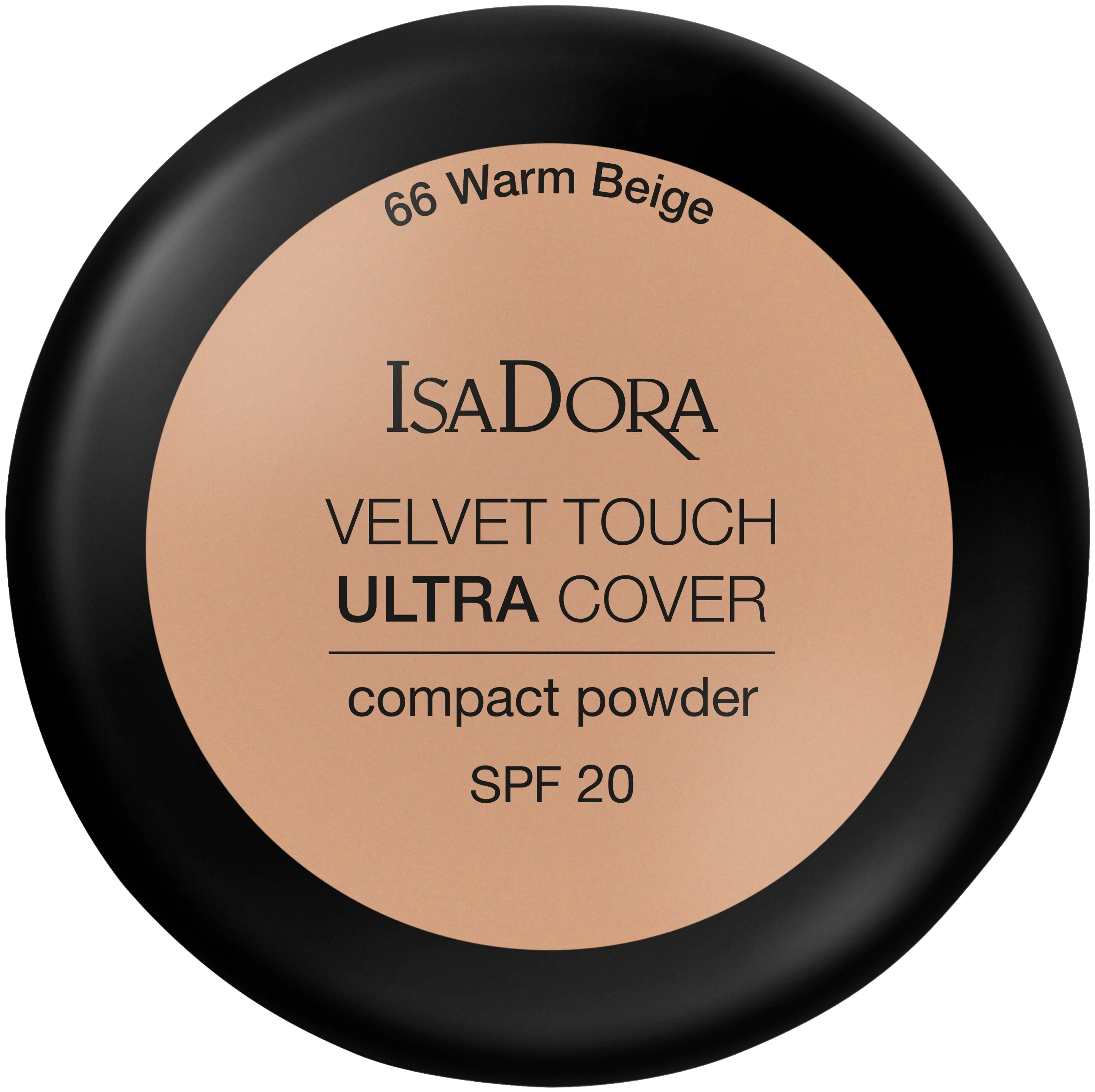 IsaDora Velvet Touch Ultra Cover Compact Powder 7,5g kivipuuteri Warm Beige
