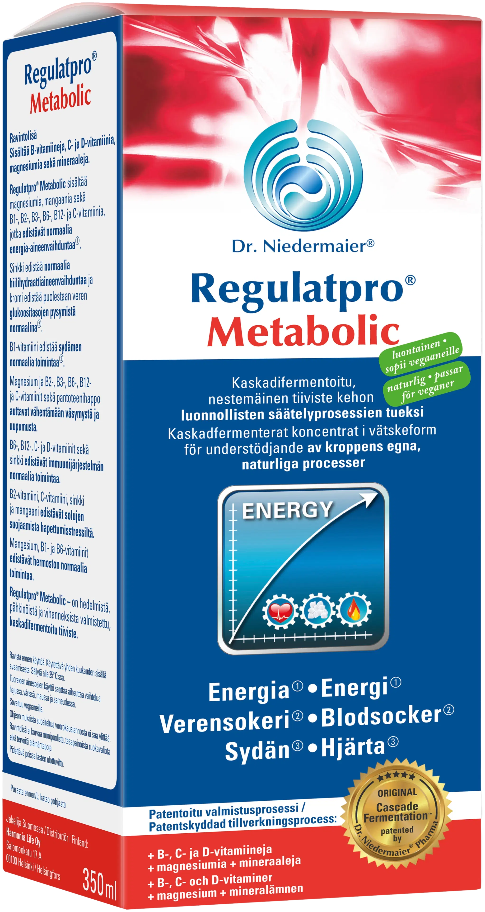 Regulatpro Metabolic ravintolisä kehon luonnollisten säätelyprosessien tueksi 350ml
