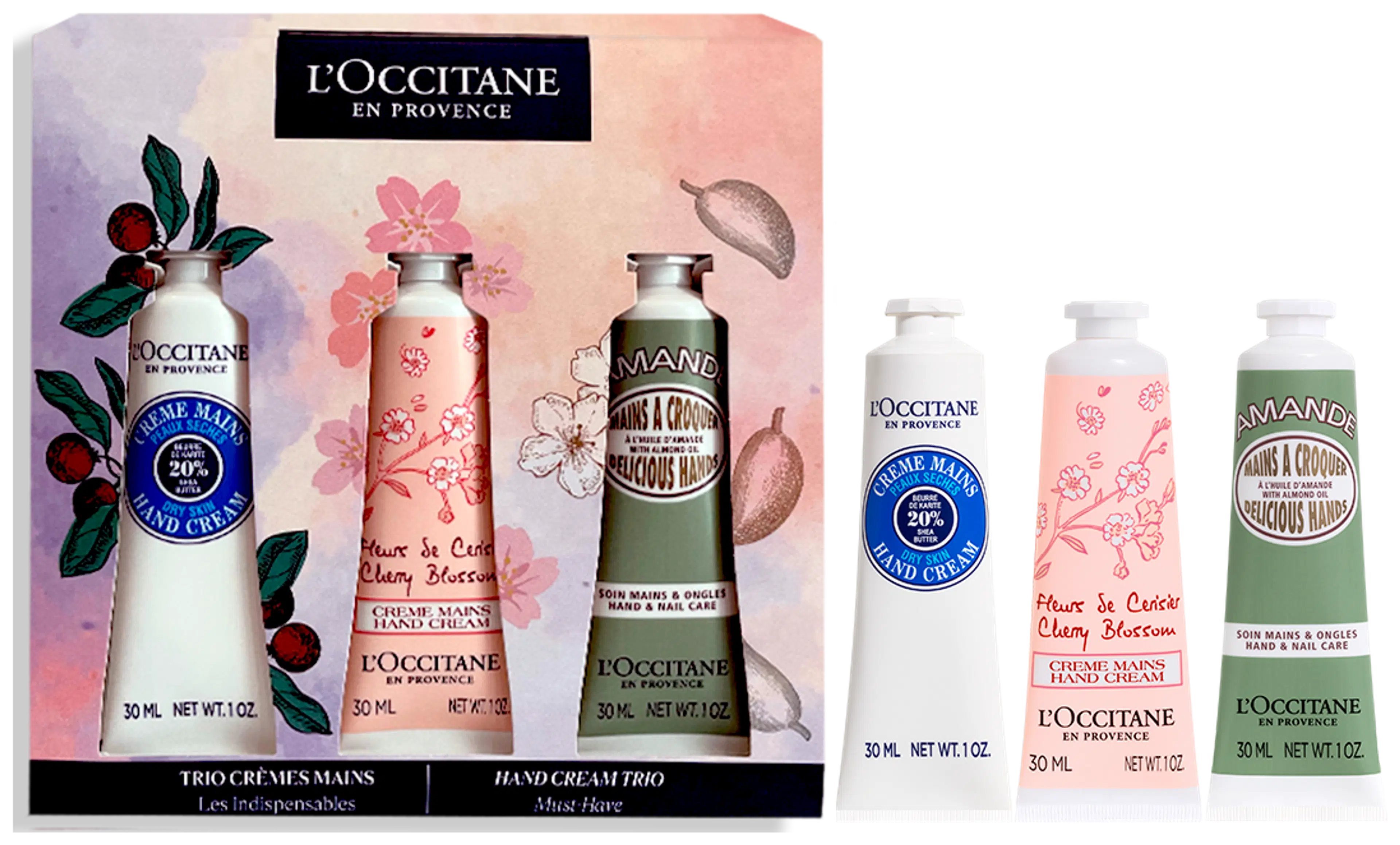 L'Occitane en Provence Hand Cream Trio Classic pakkaus