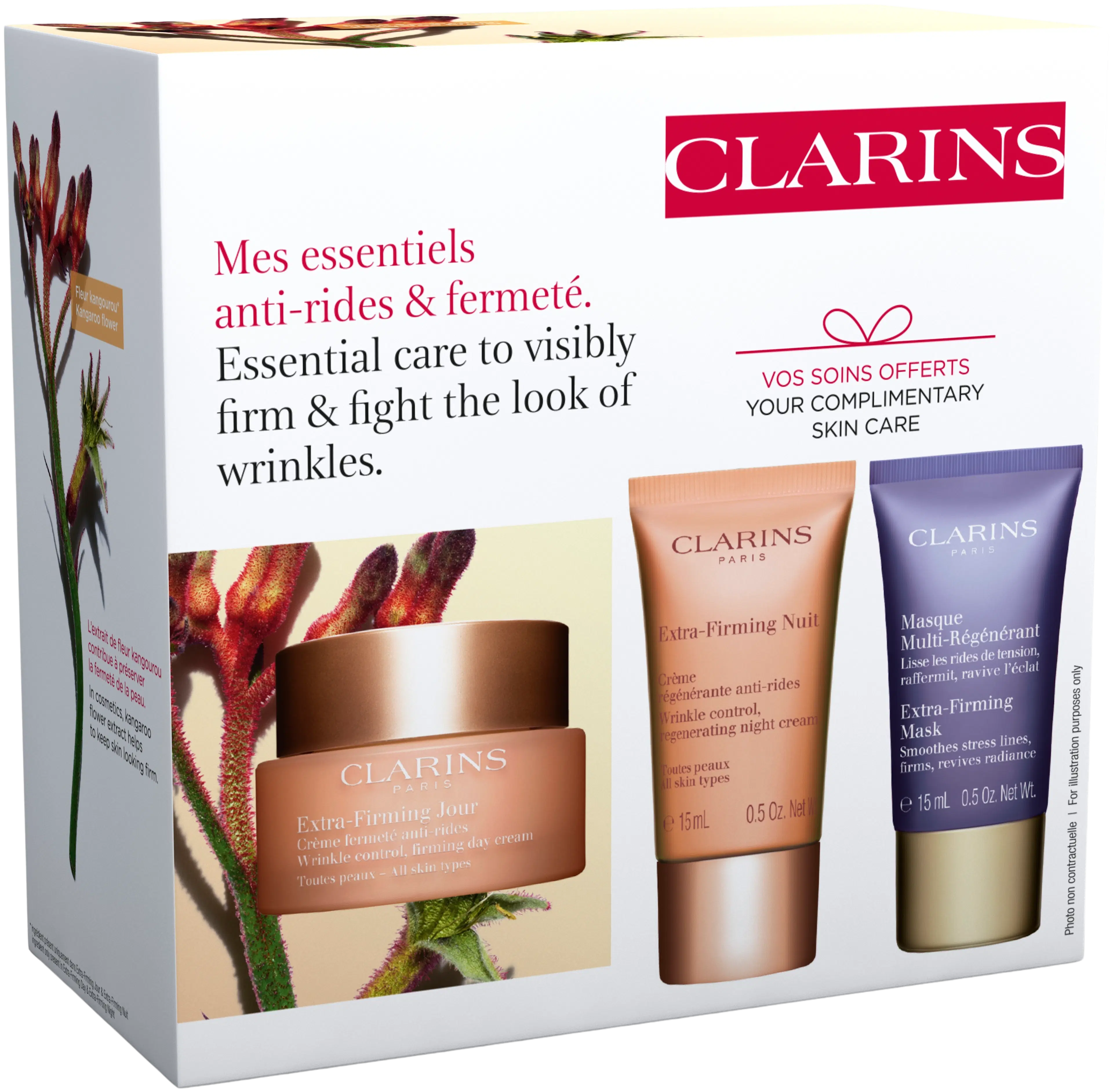 Clarins Extra-Firming ihonhoitopakkaus