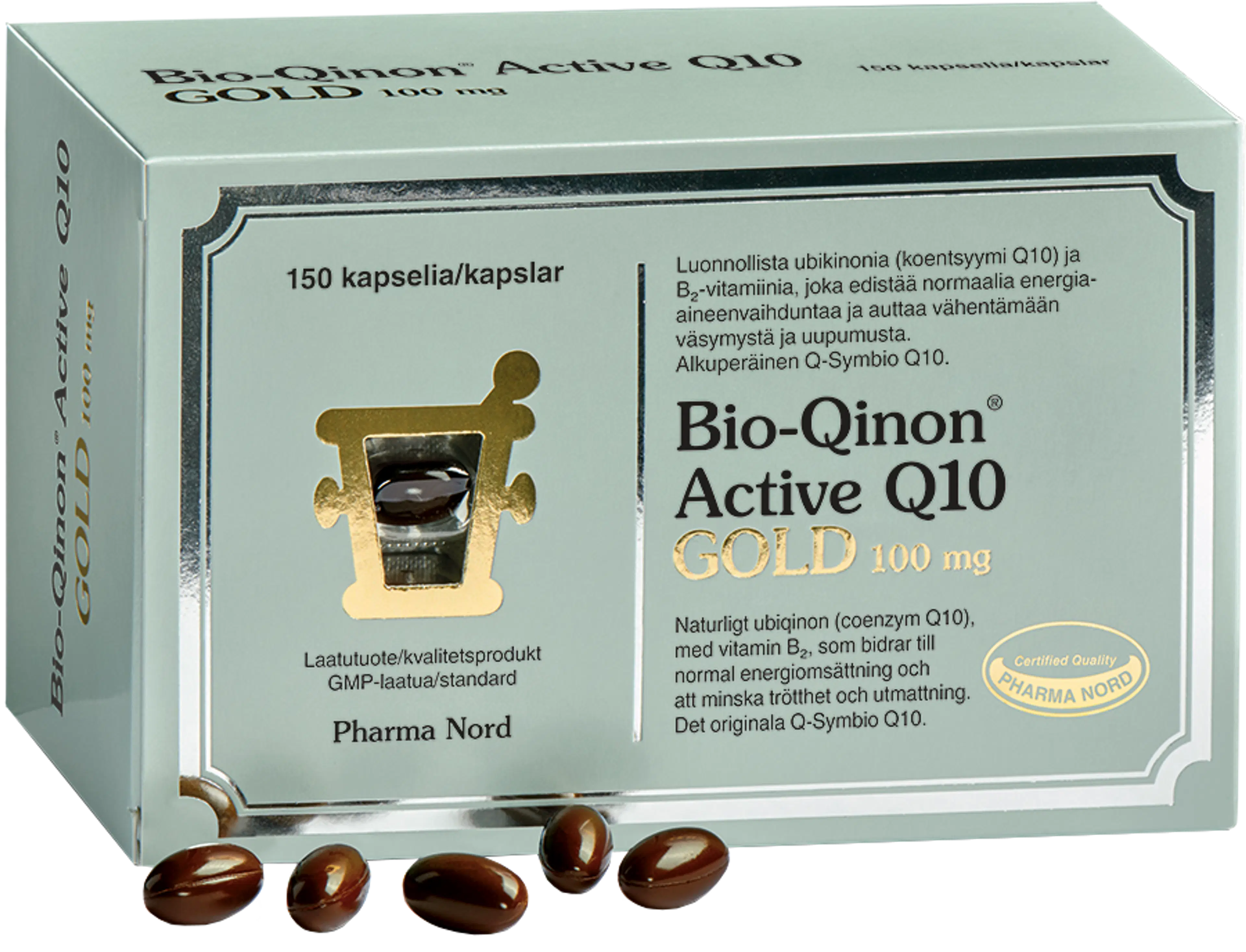 Bio-Qinon® Q10 GOLD 100 mg ravintolisä 150 kaps.