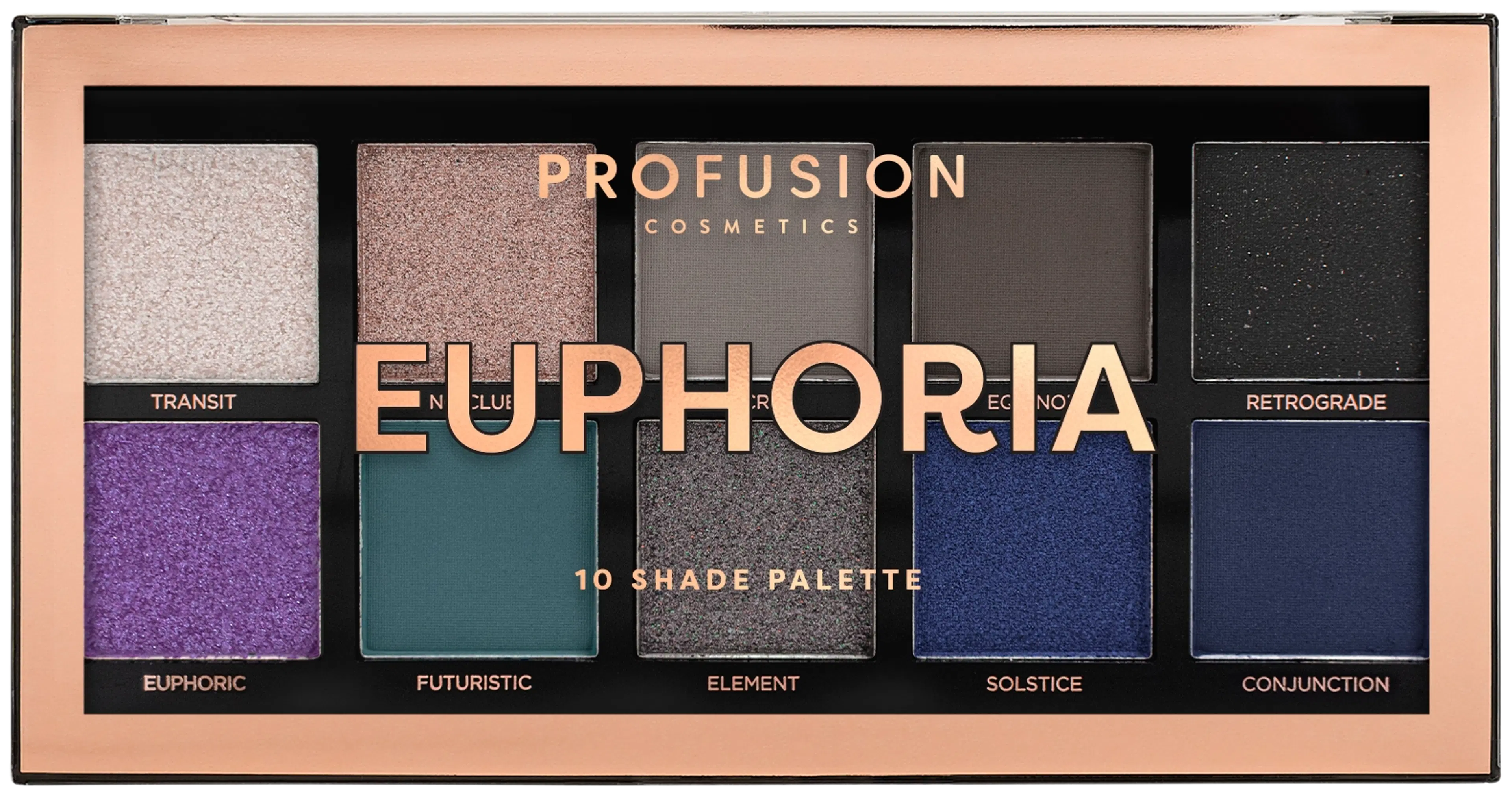 Profusion Cosmetics Mini Artistry 10 Shade Palette luomiväripaletti Euphoria 16 g
