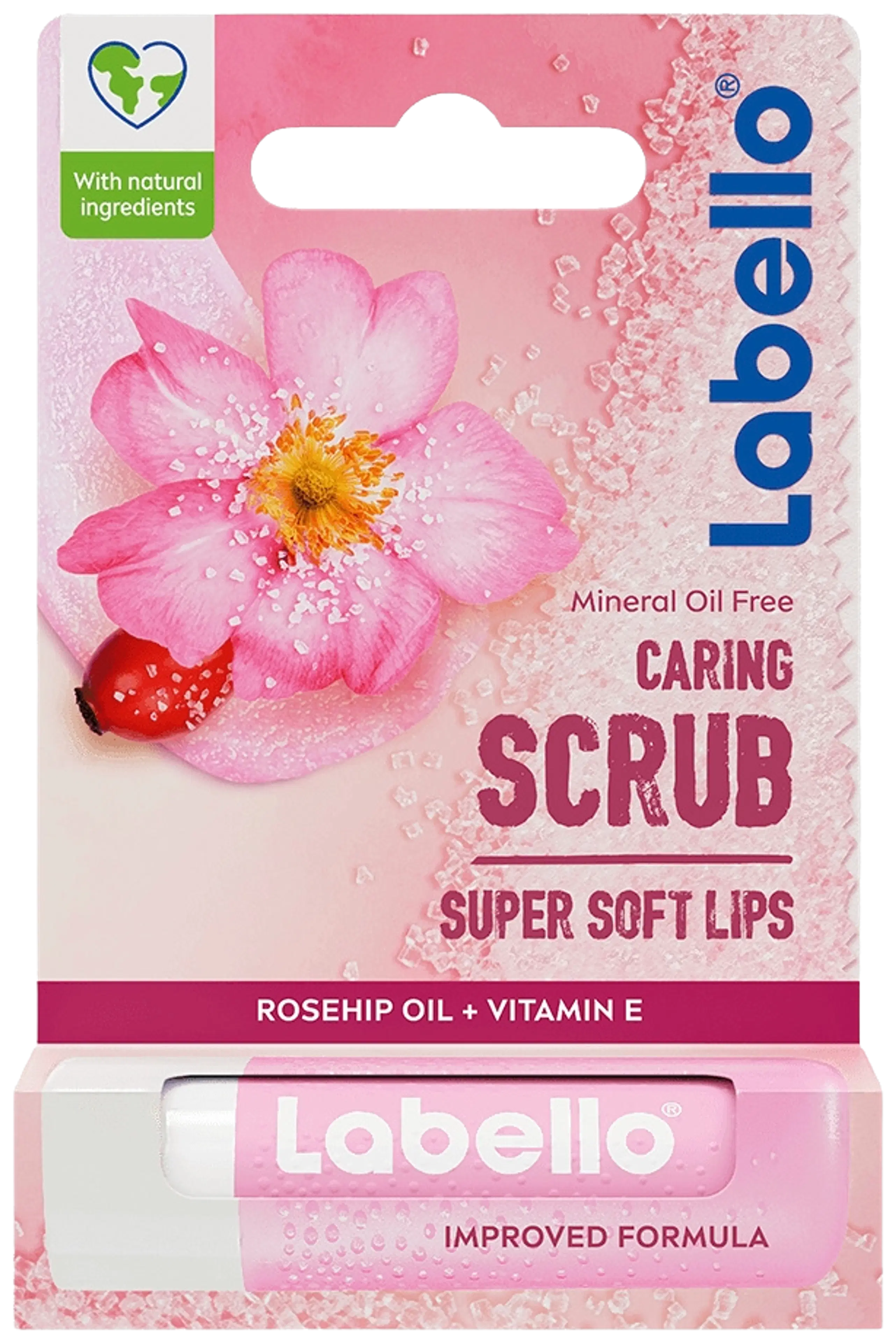 Labello 4,8g Rosehip Oil Caring Lip Scrub -huulikuorintavoide