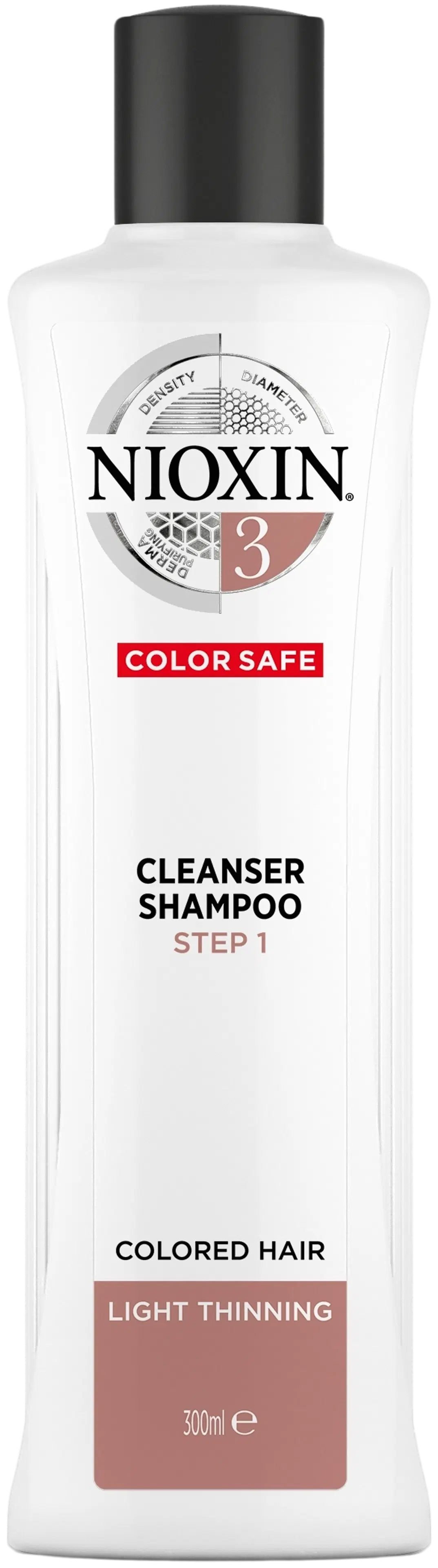 NIOXIN 3 Color Safe Cleanser Shampoo Light Thinning Shampoo 300 ml