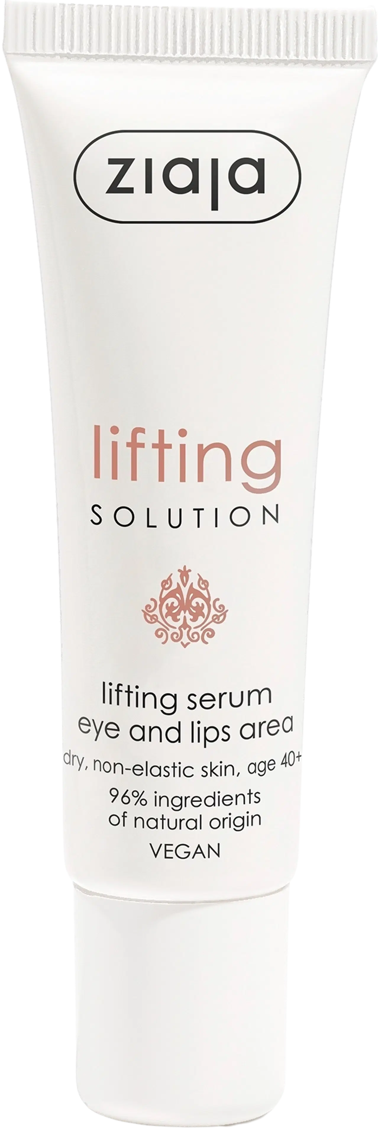 Ziaja Lifting solution 40+ kohottava seerumi silmien ja huultenympärysiholle 30 ml