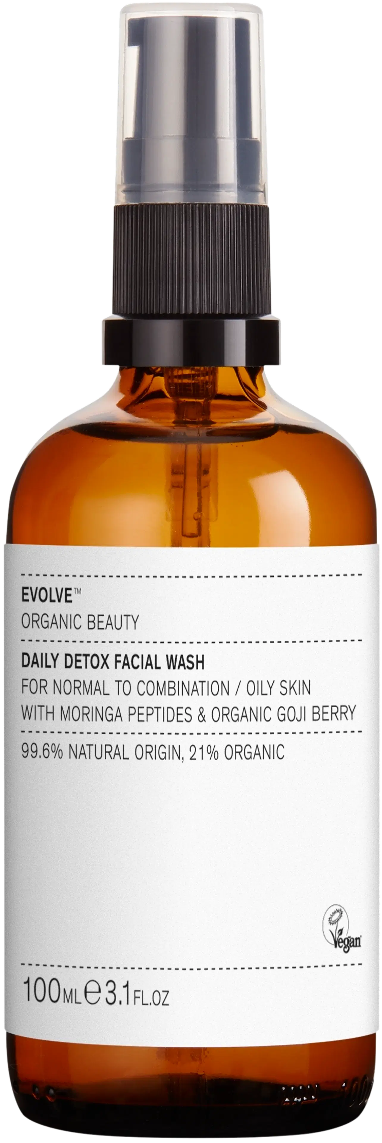 Evolve Organic Beauty Daily Detox Facial Wash Puhdistusgeeli 100 ml