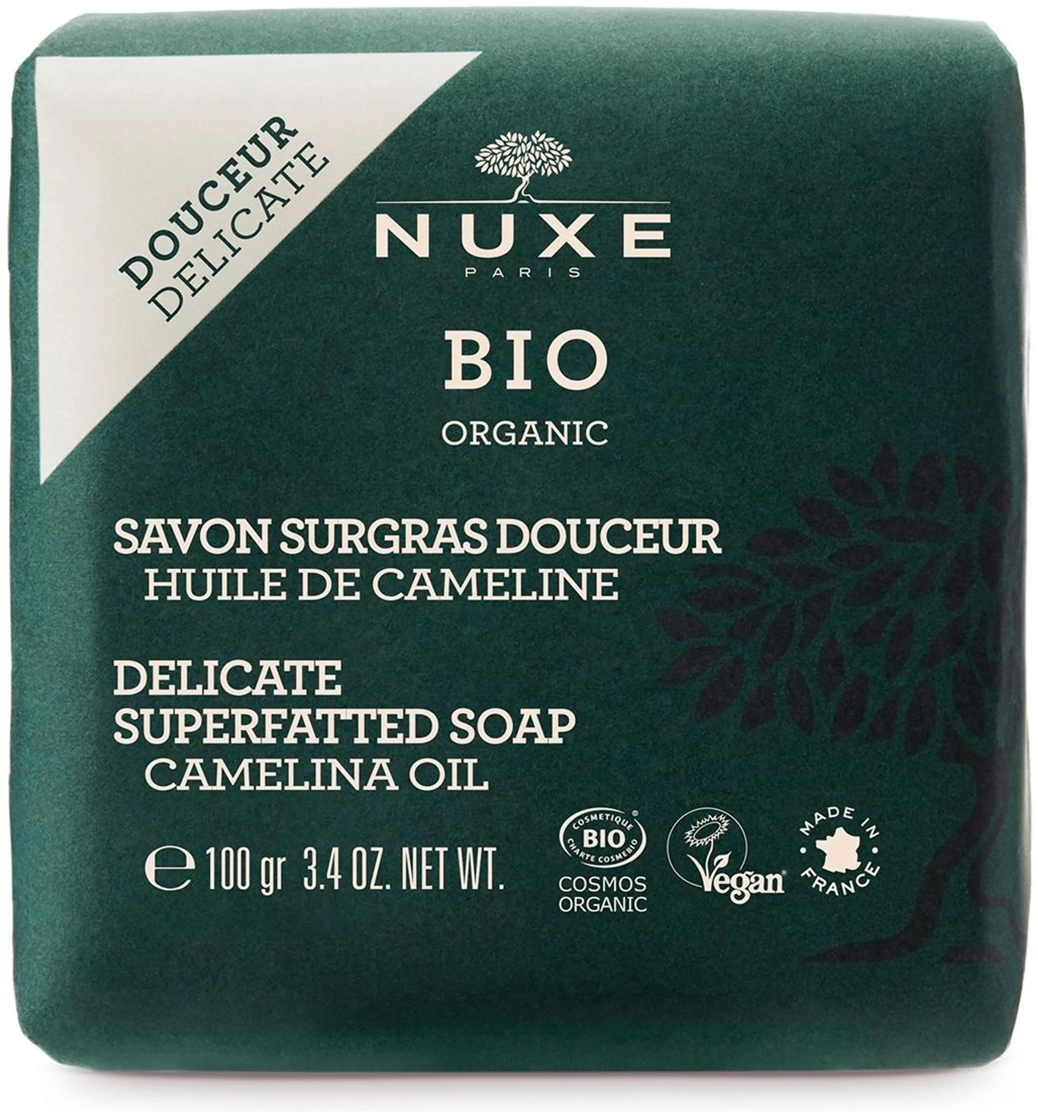 Nuxe Bio Organic Delicate Superfatted Soap Camelina Oil palasaippua 100 g