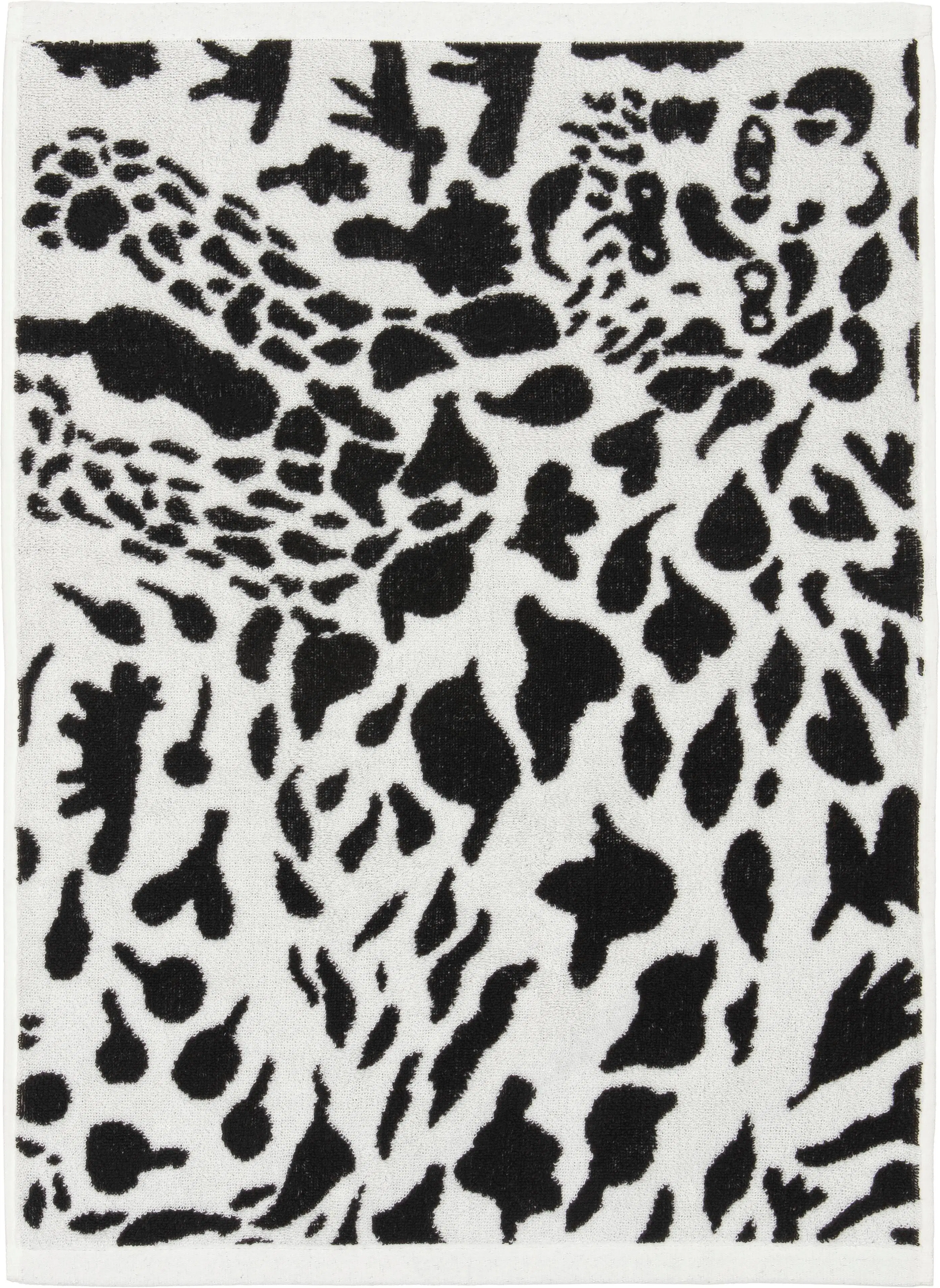 Iittala Oiva Toikka kokoelma Gepardi kylpypyyhe 70x140cm musta/valkoinen