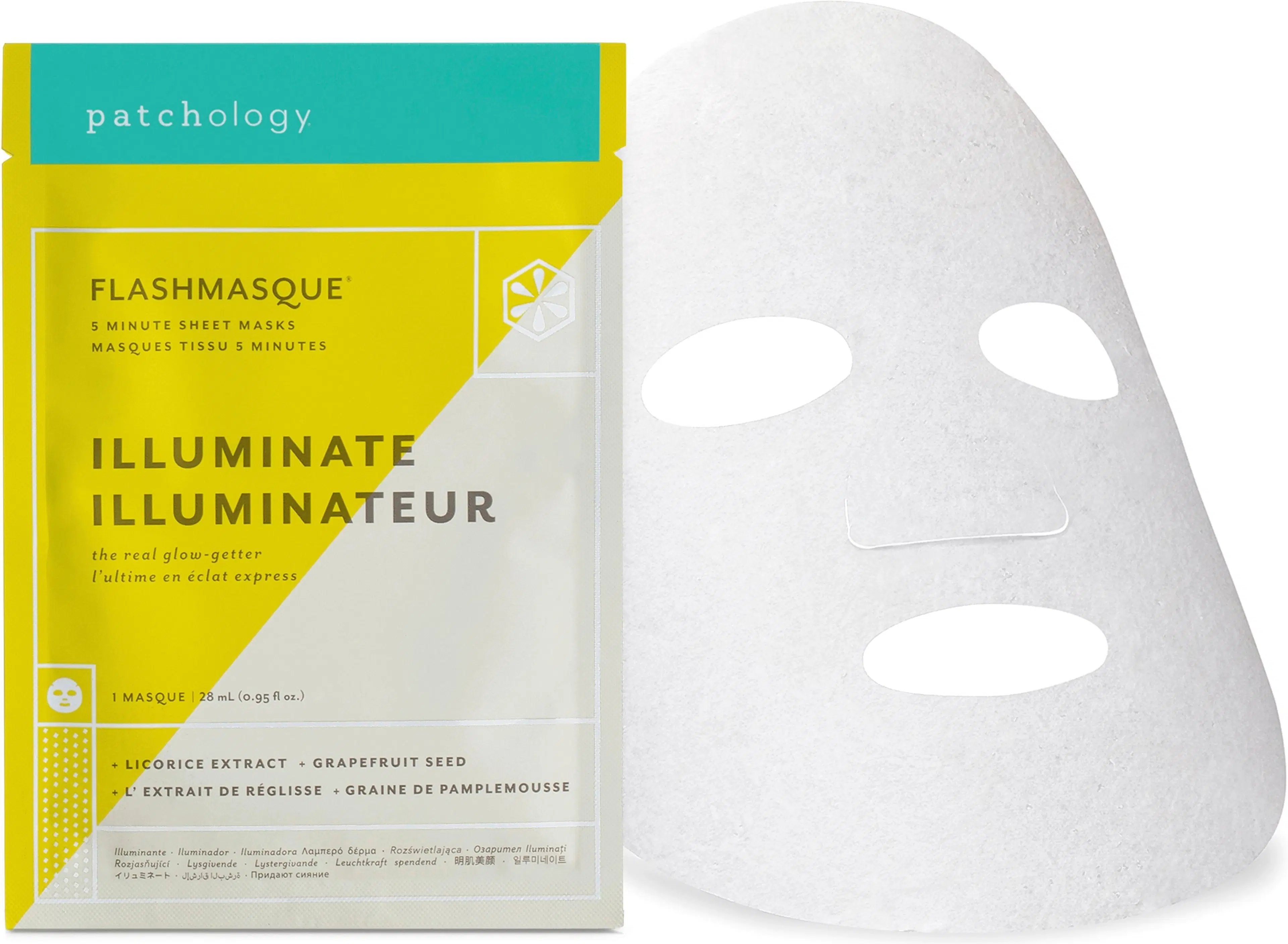 Patchology FlashMasque Illuminate Sheet mask -kangasnaamio