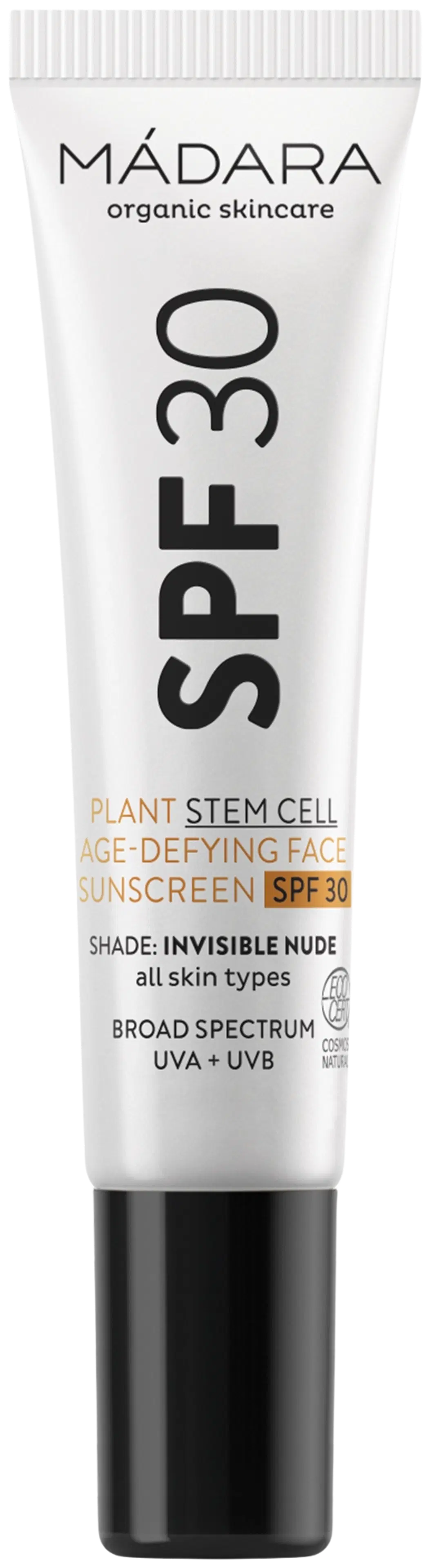 Mádara Plant Stem Cell Age-Defying Aurinkosuojavoide kasvoille SPF30 10 ml