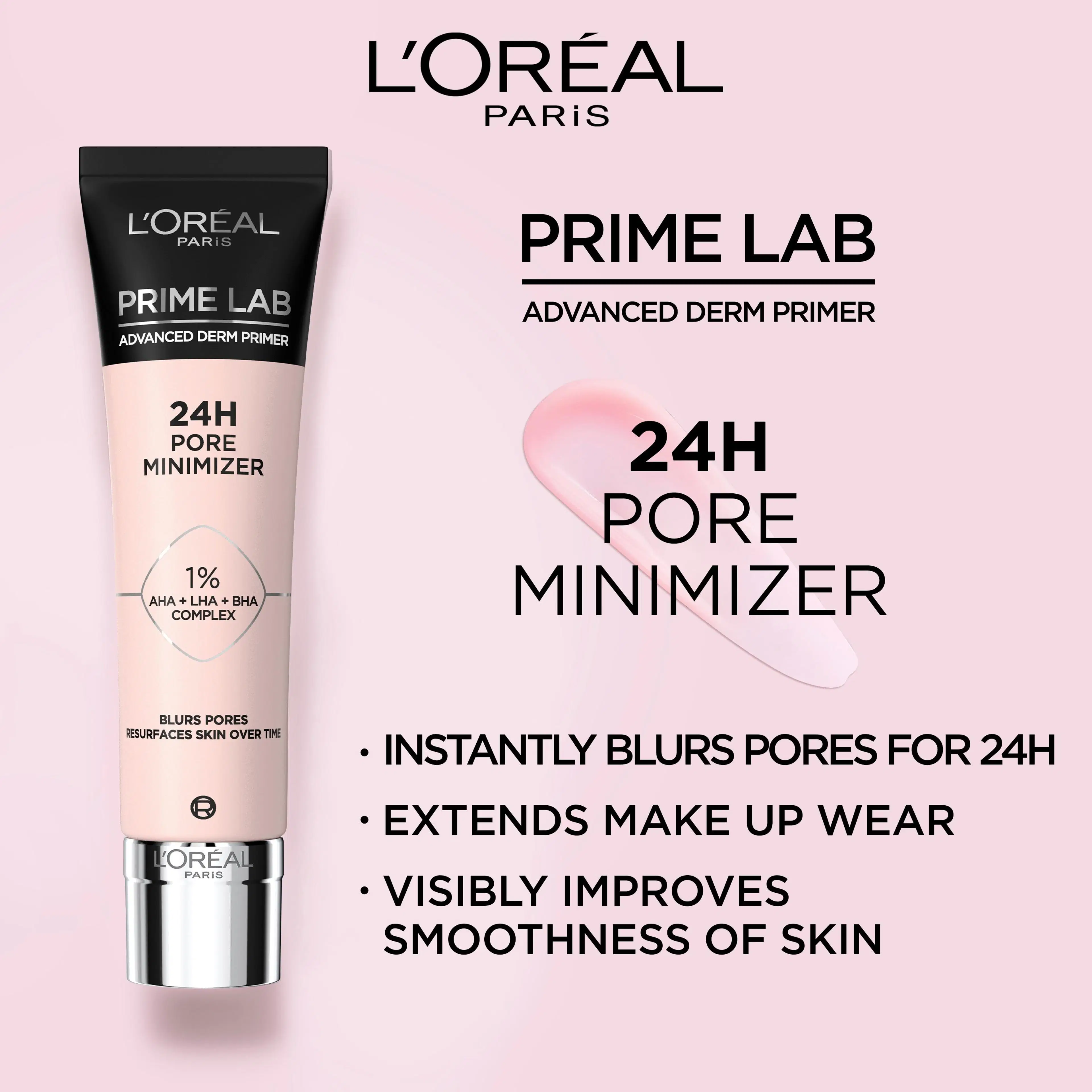 L'Oréal Paris Prime Lab Advanced Derm Primer 24H Pore Minimizer pohjustusvoide 30ml