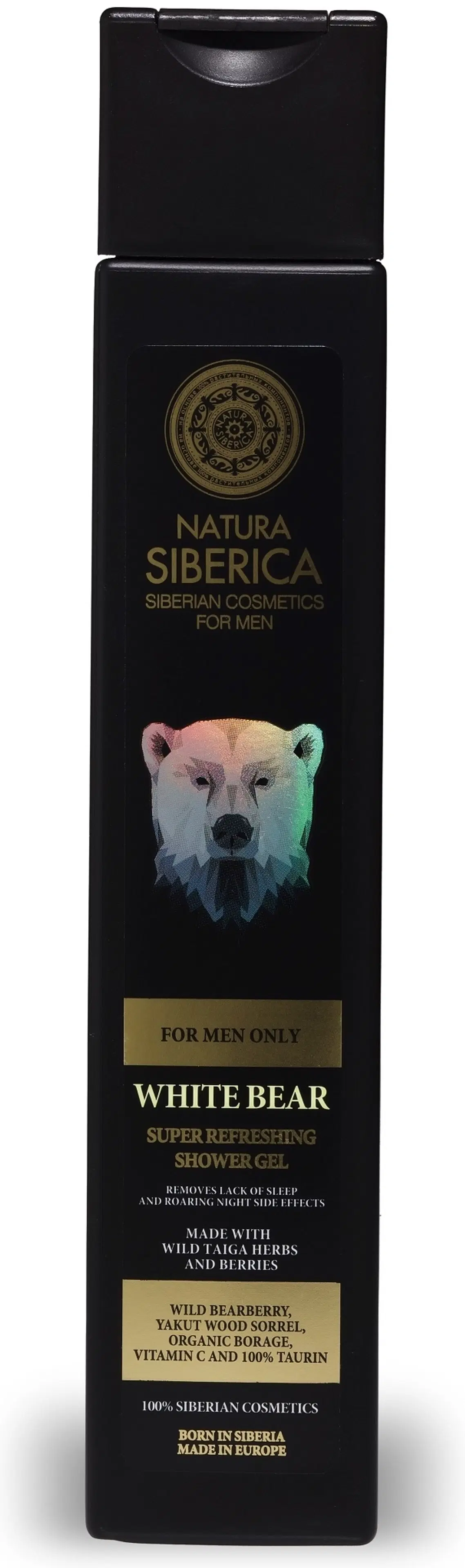 Natura Siberica MEN White Bear - Super virkistävä suihkugeeli 250 ml