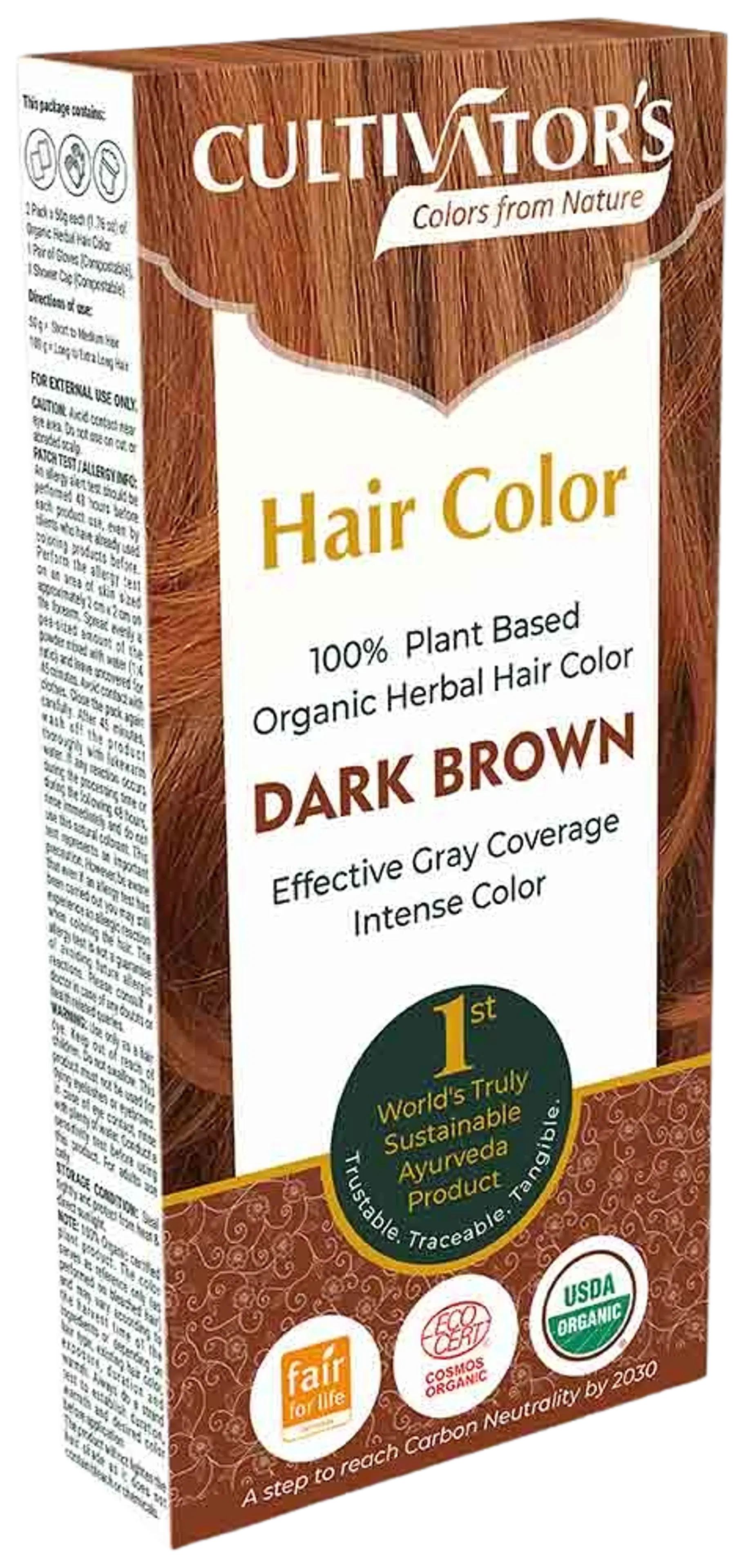 Cultivator's Hair Color Kasviväri Dark Brown 100g