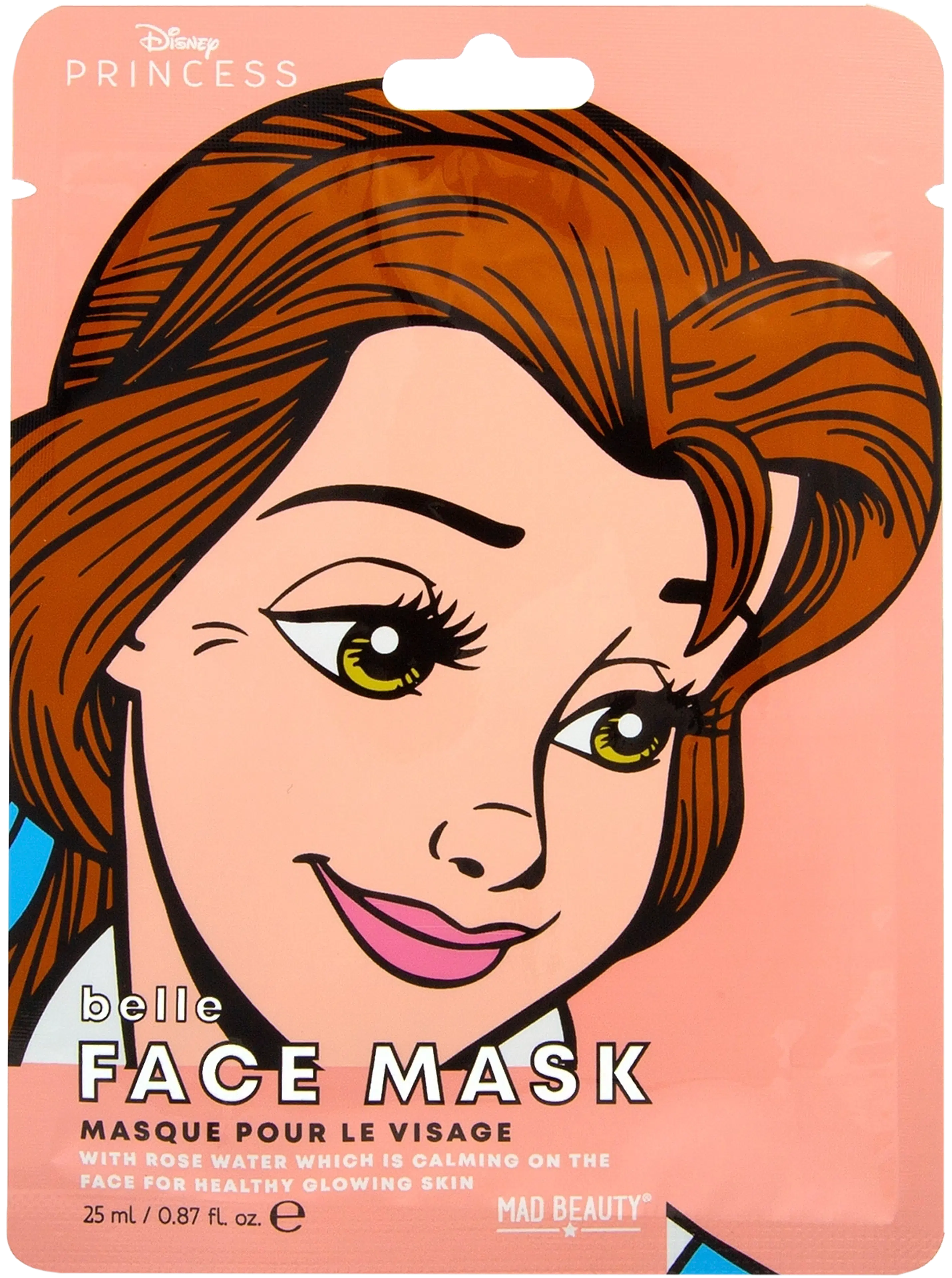Mad Beauty Disney Pop Princess Face Mask Belle -kangasnaamio