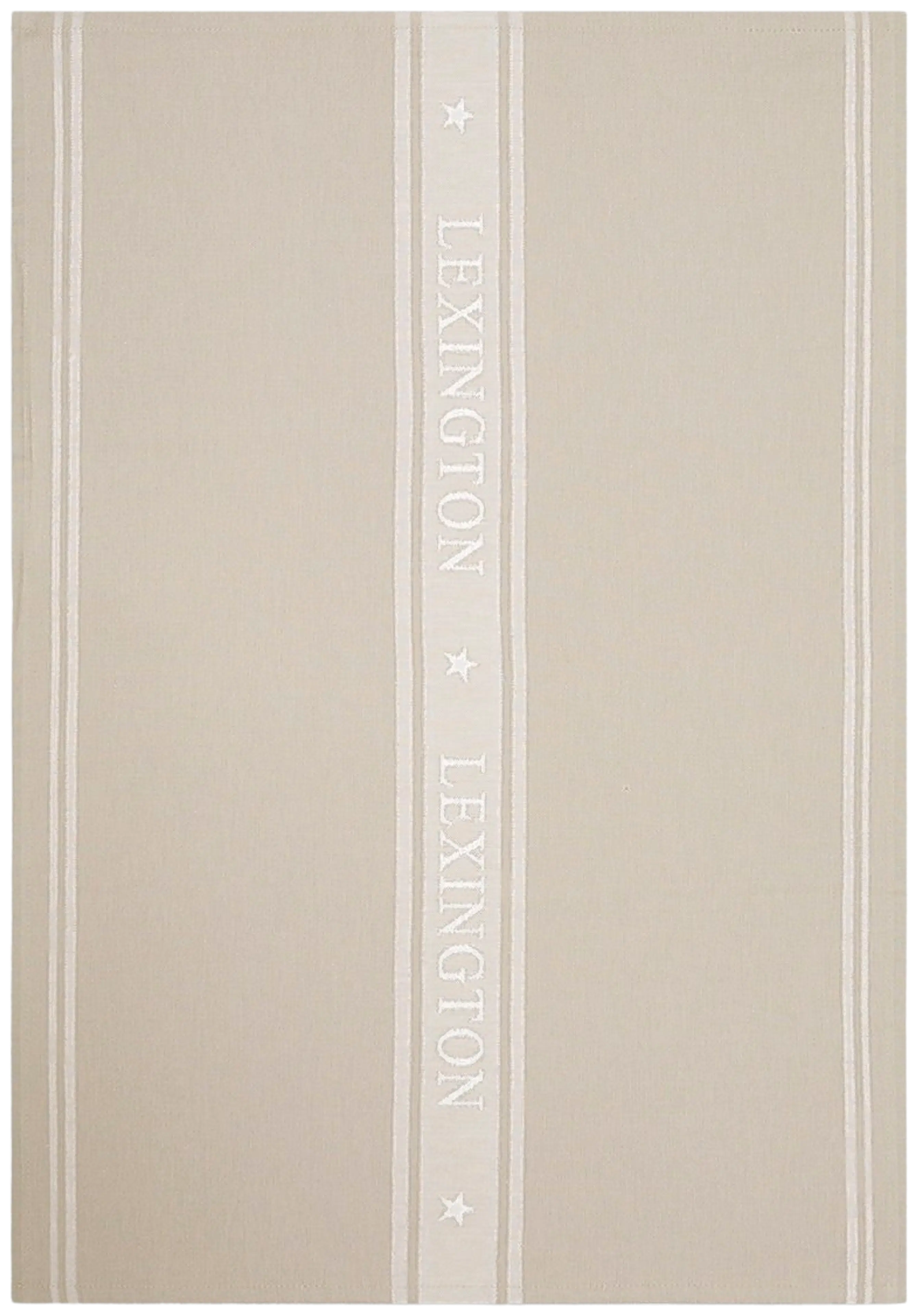 Lexington Icons Star jacquard keittiöpyyhe 50x70cm  beige/luonnonvalkoinen