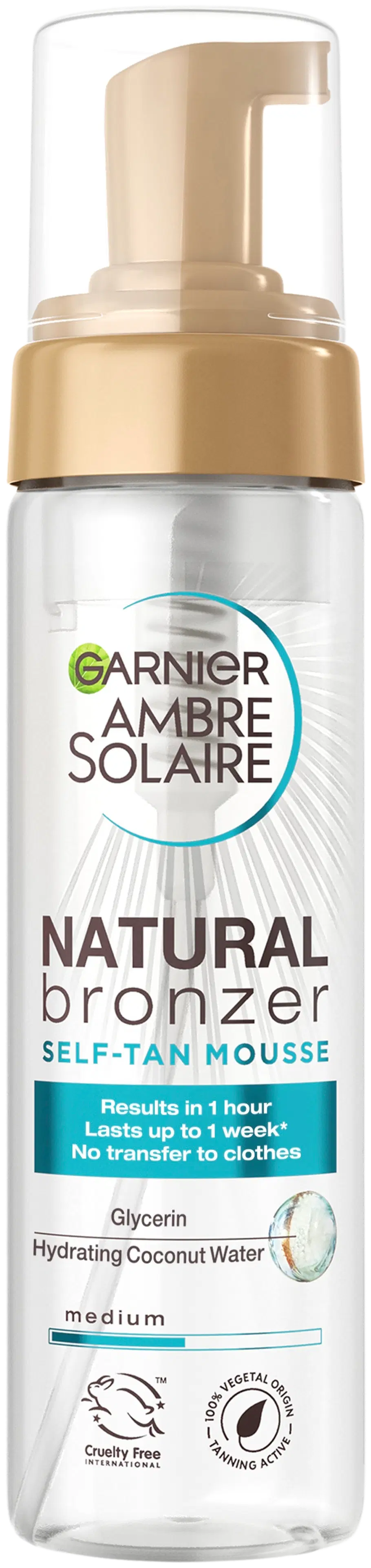 Garnier Ambre Solaire Natural Bronzer itseruskettava normaalille iholle 200ml