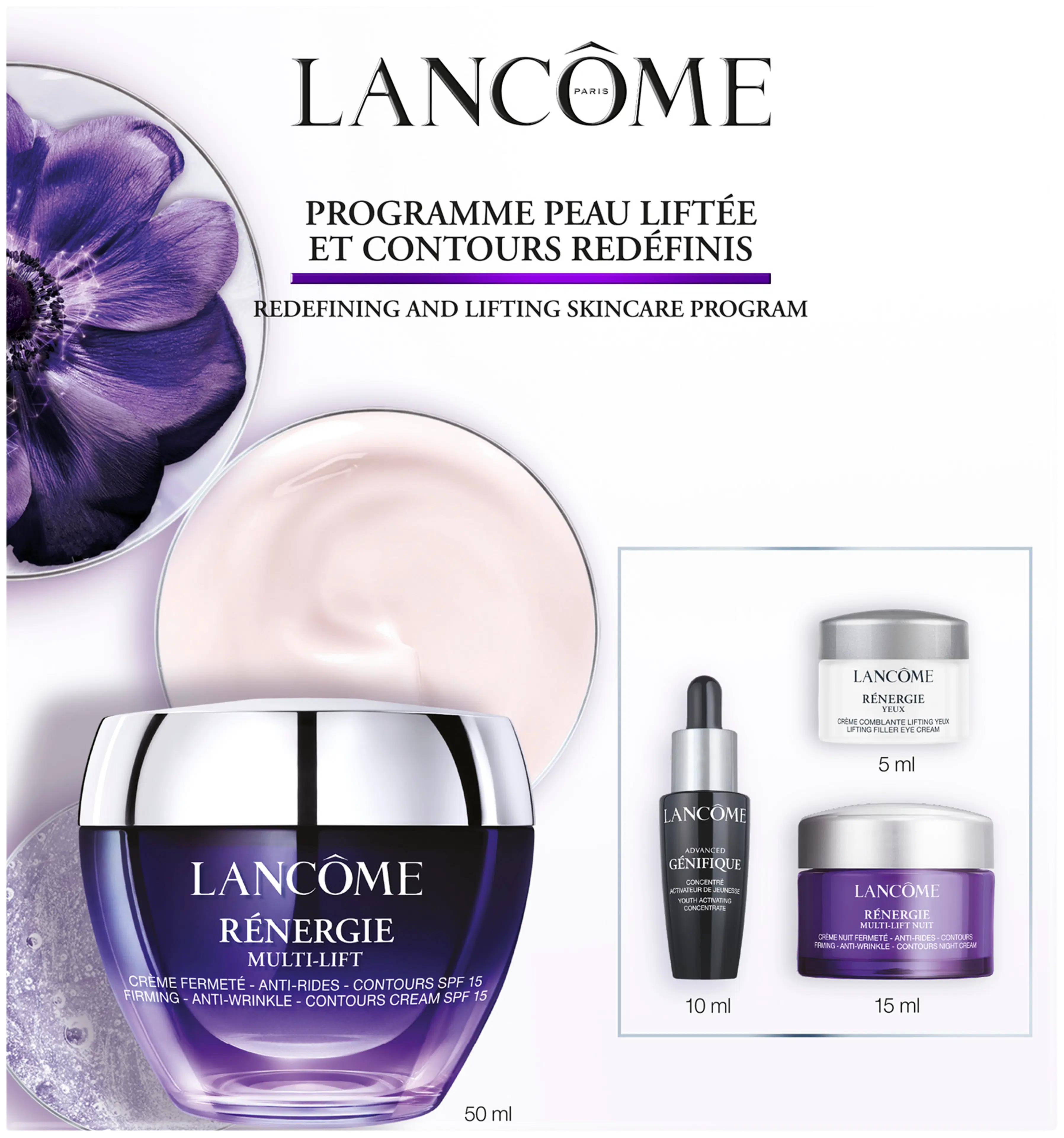Lancôme Rénergie Multi-Lift Skincare Set pakkaus