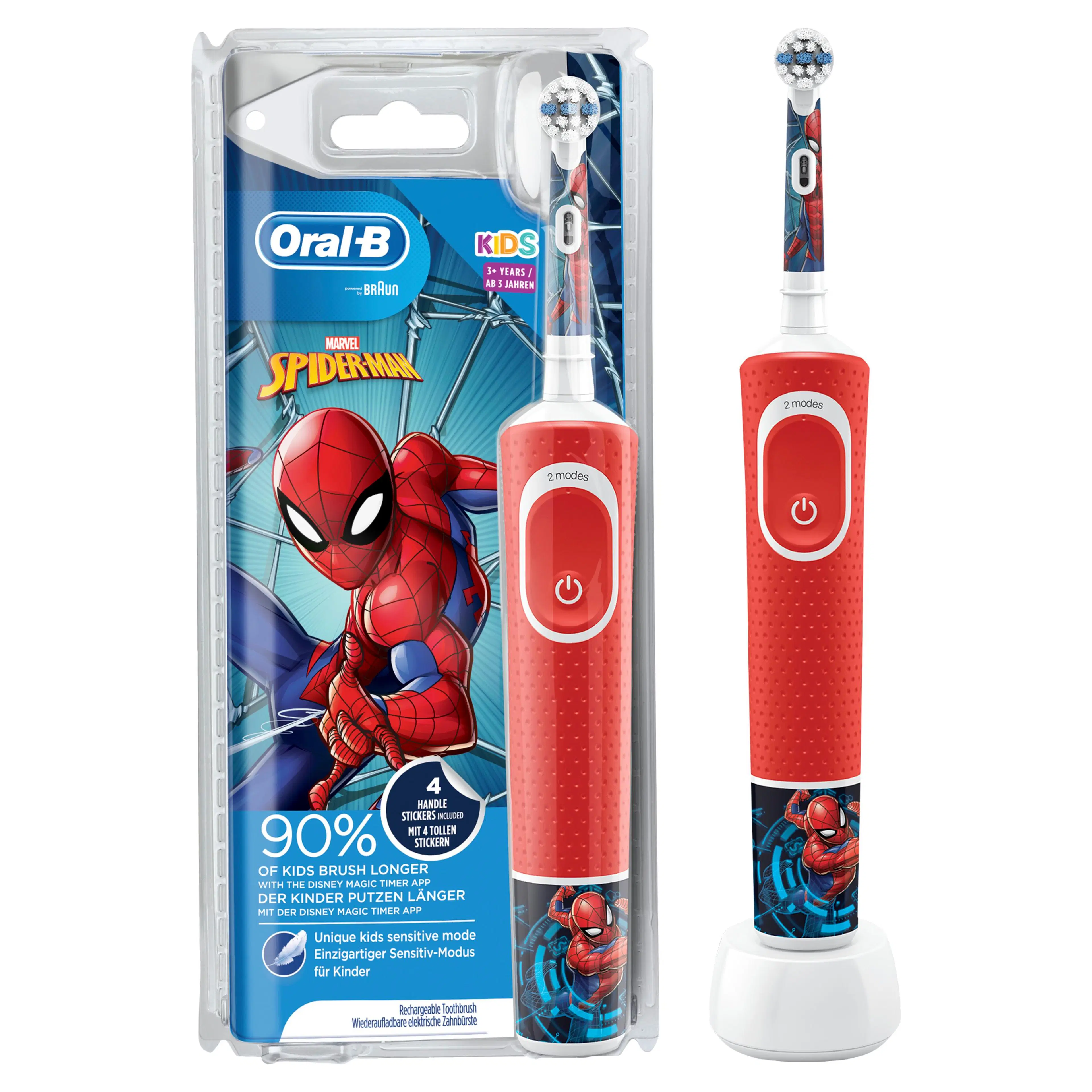 Oral-B Kids Spider-Man -Sähköhammasharja Braun-tekniikalla