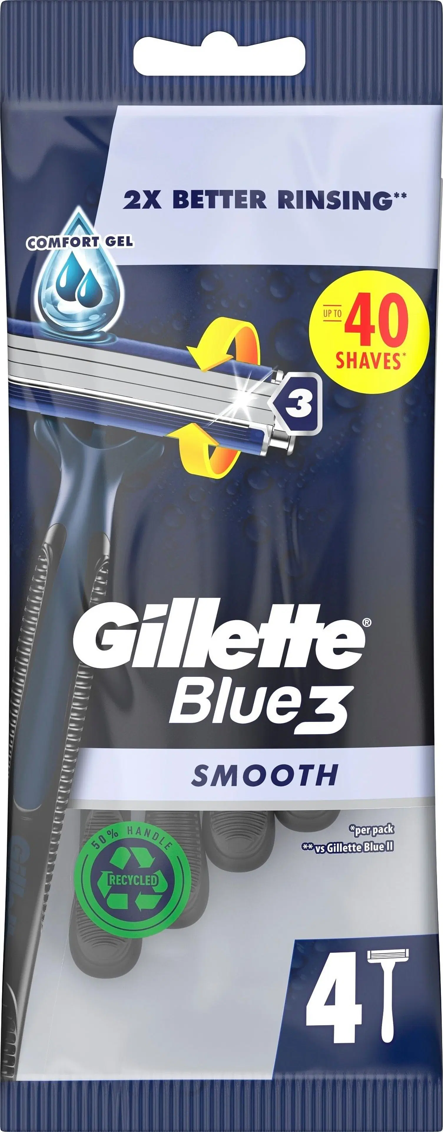 Gillette 4kpl Blue3 Smooth varsiterä