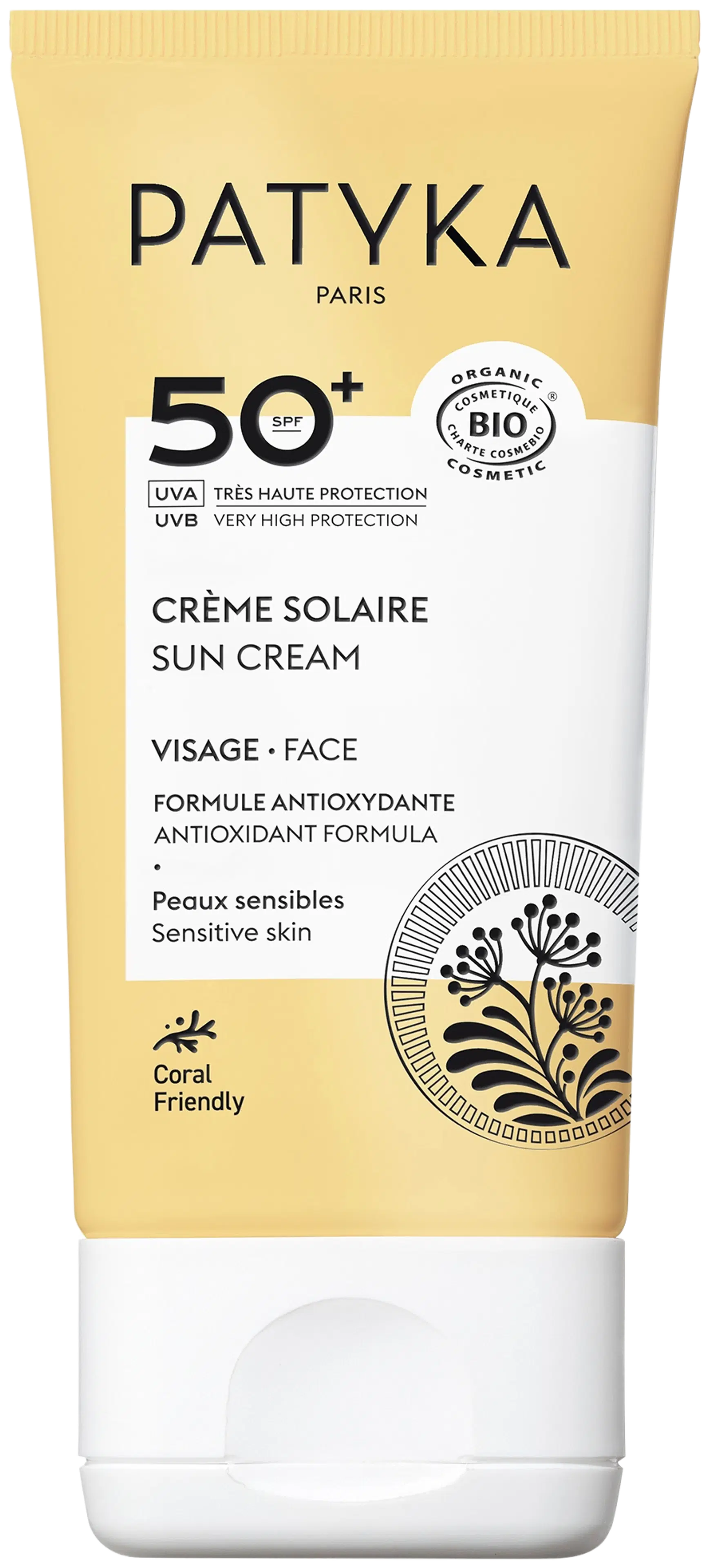 Patyka Face Sun Cream SPF50 -Aurinkovoide Kasvoille  40ml