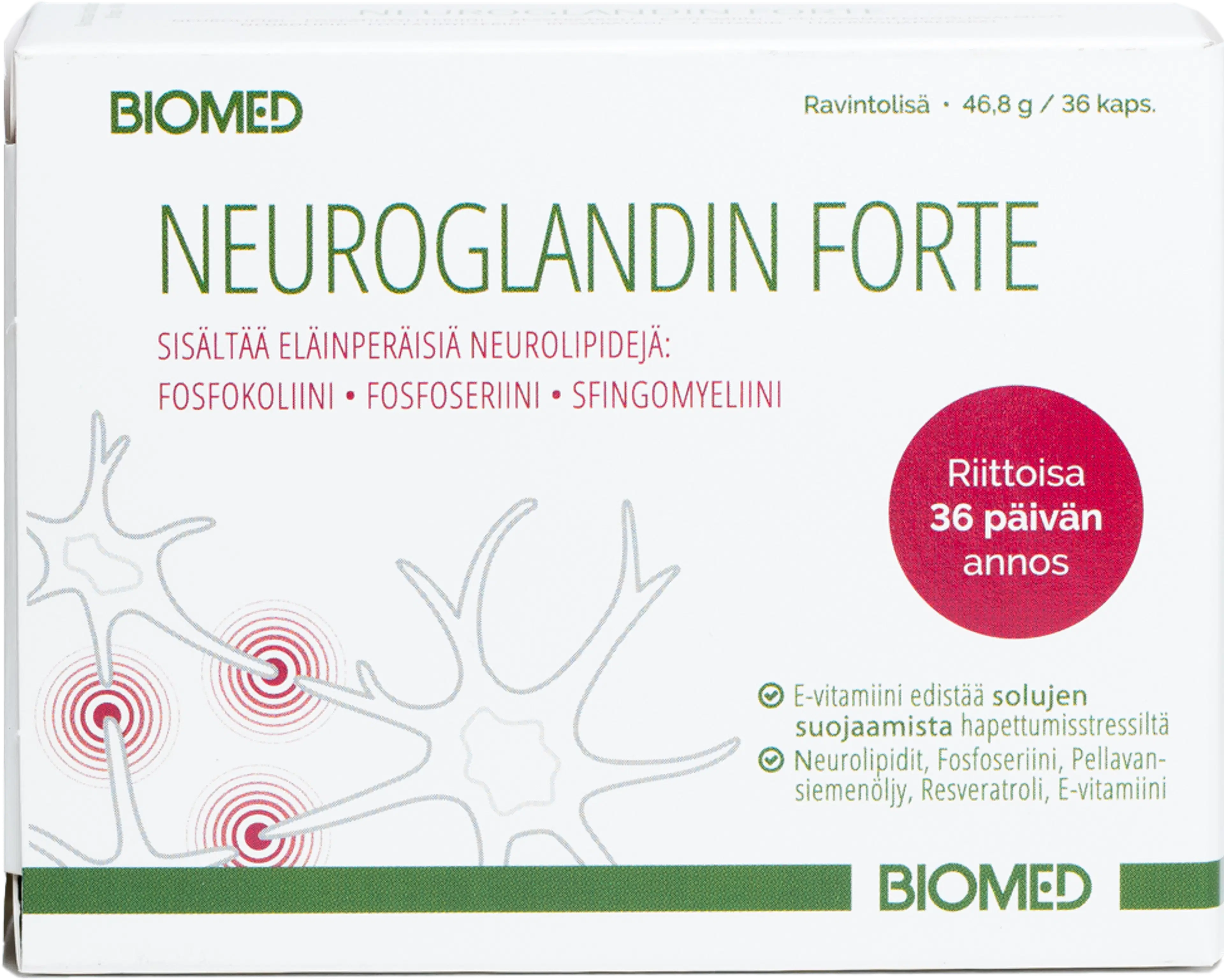 Biomed Neuroglandin forte ravintolisä 36 kaps.
