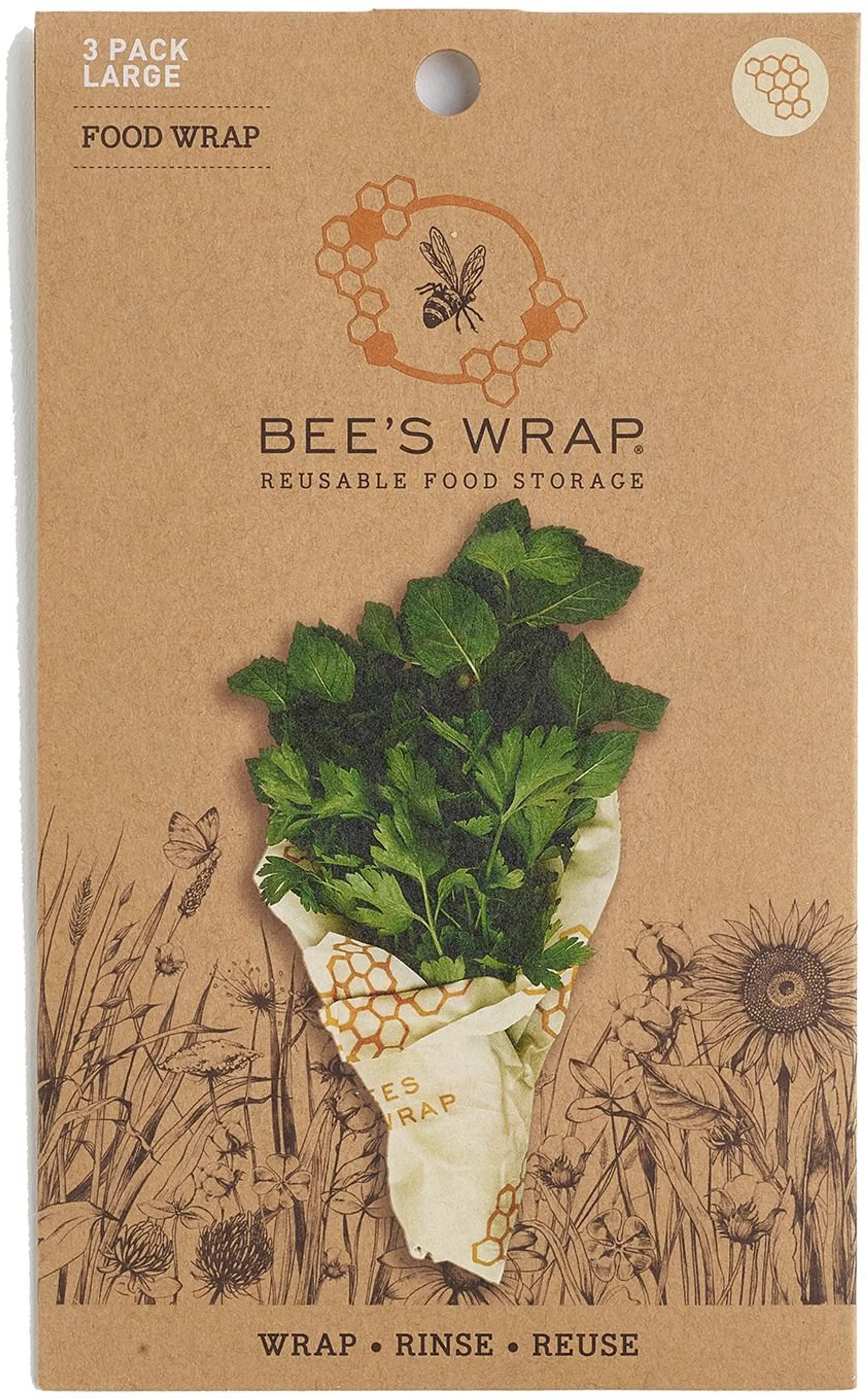 Bee’s Wrap mehiläisvahakääre L 3kpl/pkt