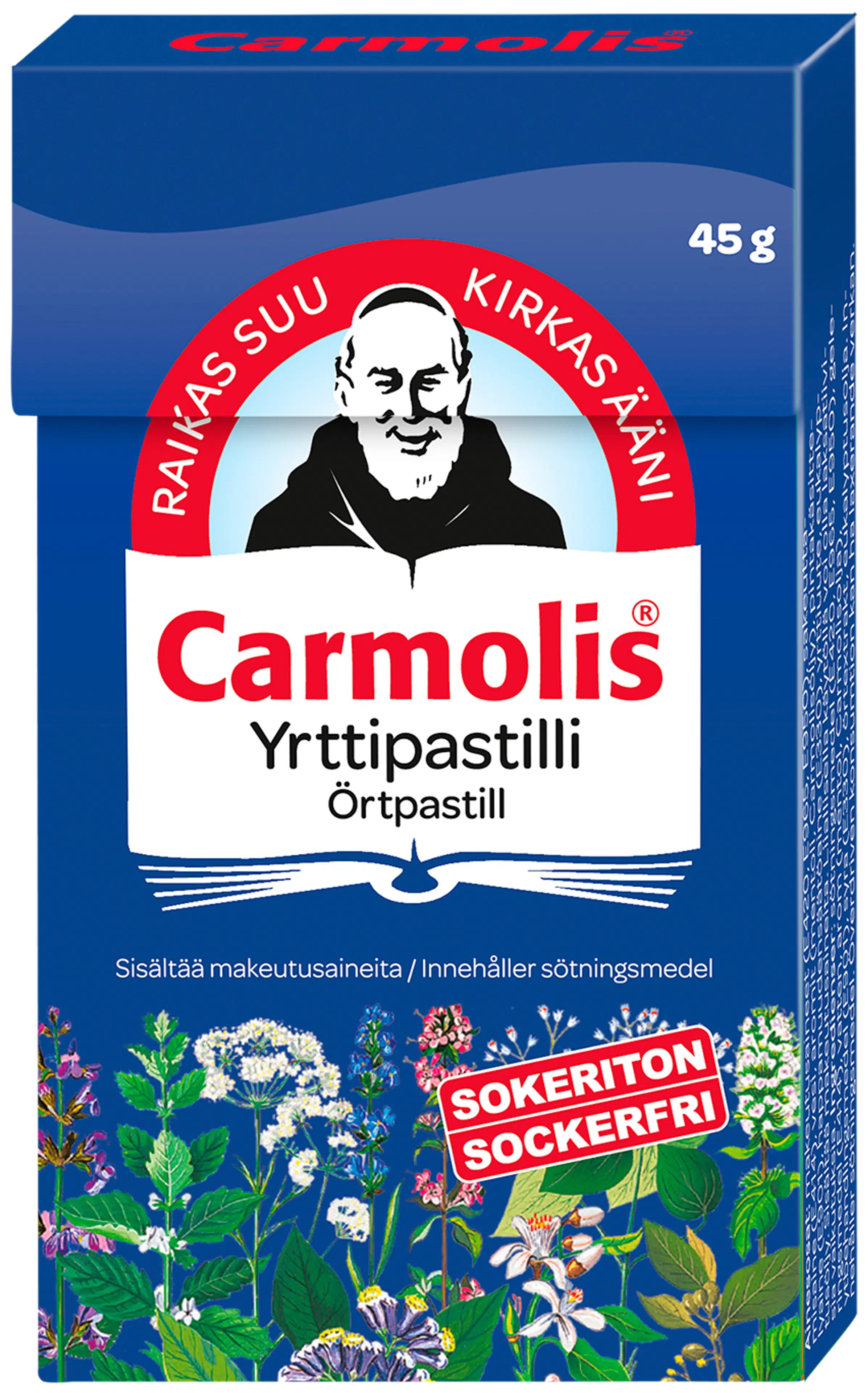 bertil´s health Carmolis sokeriton yrttipastilli 45 g