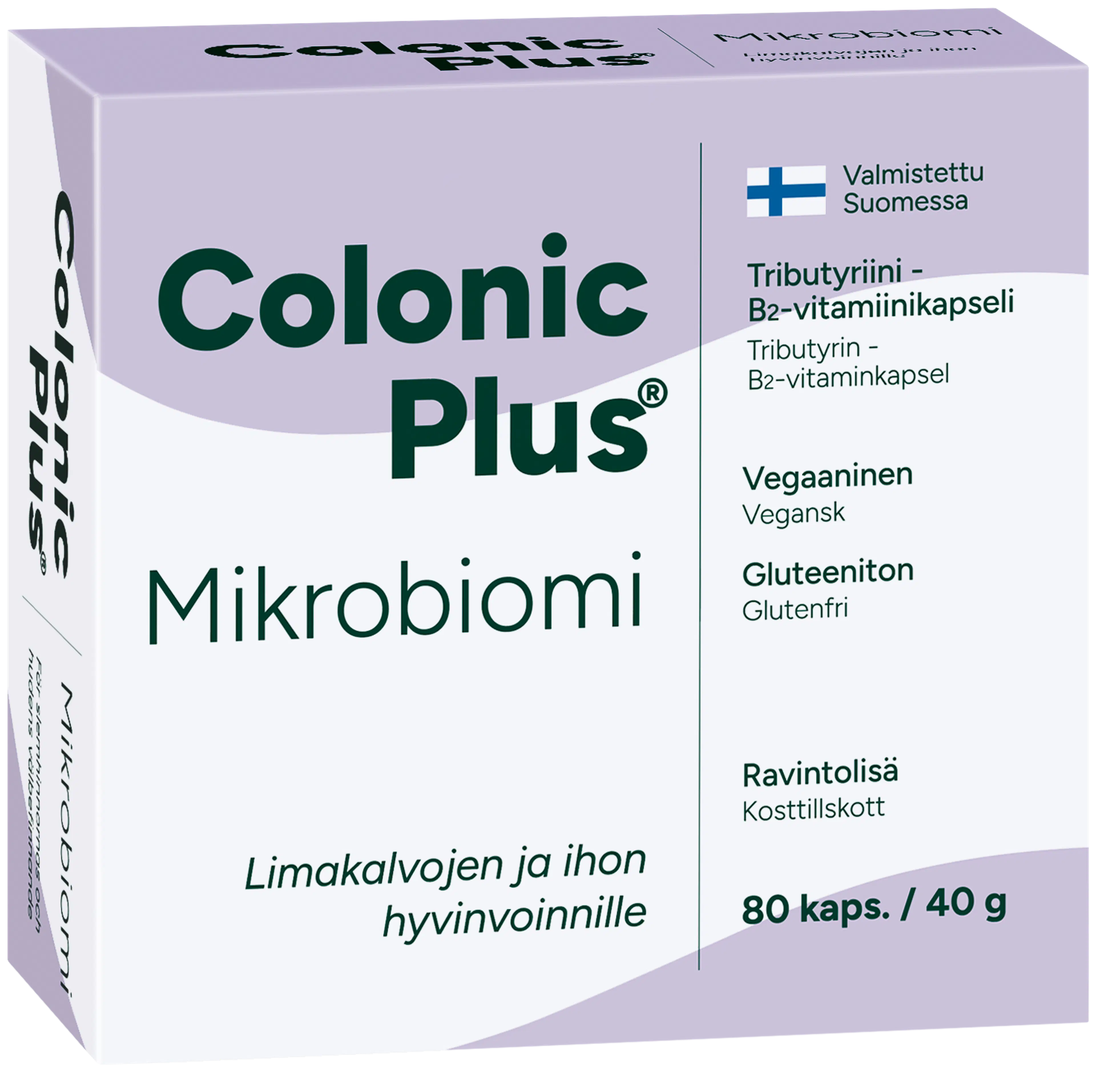 Colonic Plus Mikrobiomi Tributyriini - B2-vitamiinikapseli 80 kaps