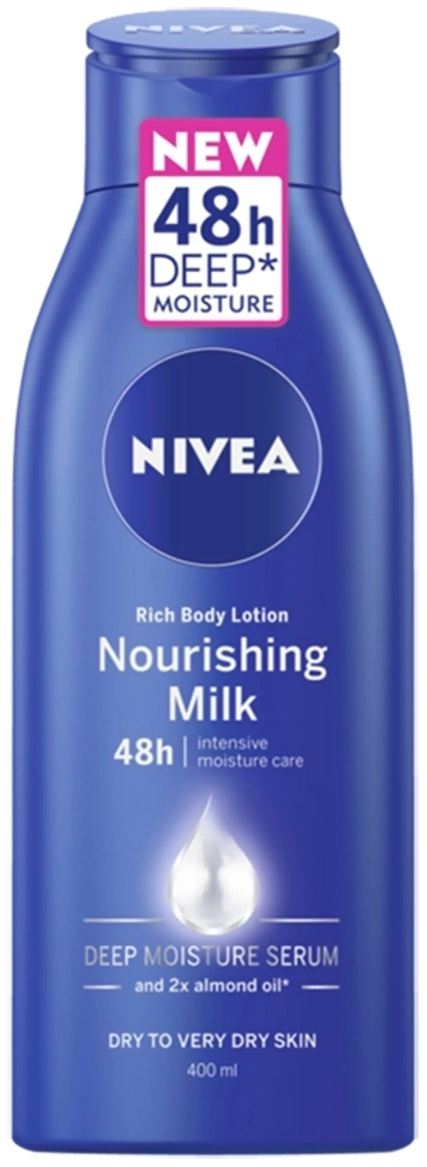 NIVEA 400ml Nourishing Milk Rich Body Lotion vartaloemulsio kuivalle ja erittäin kuivalle iholle
