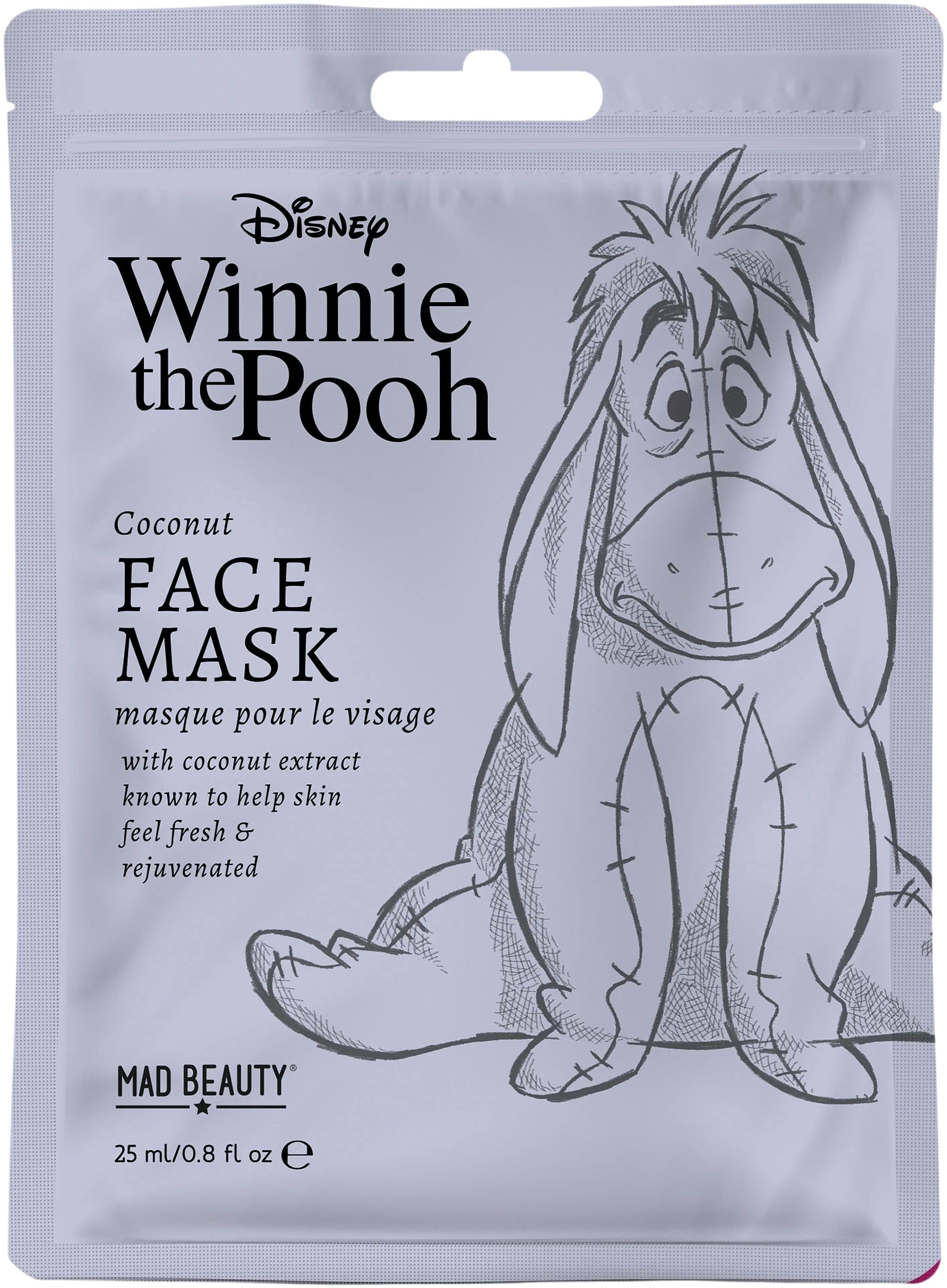 Mad Beauty Winnie The Pooh Eeyore Sheet Face Mask -kangasnaamio