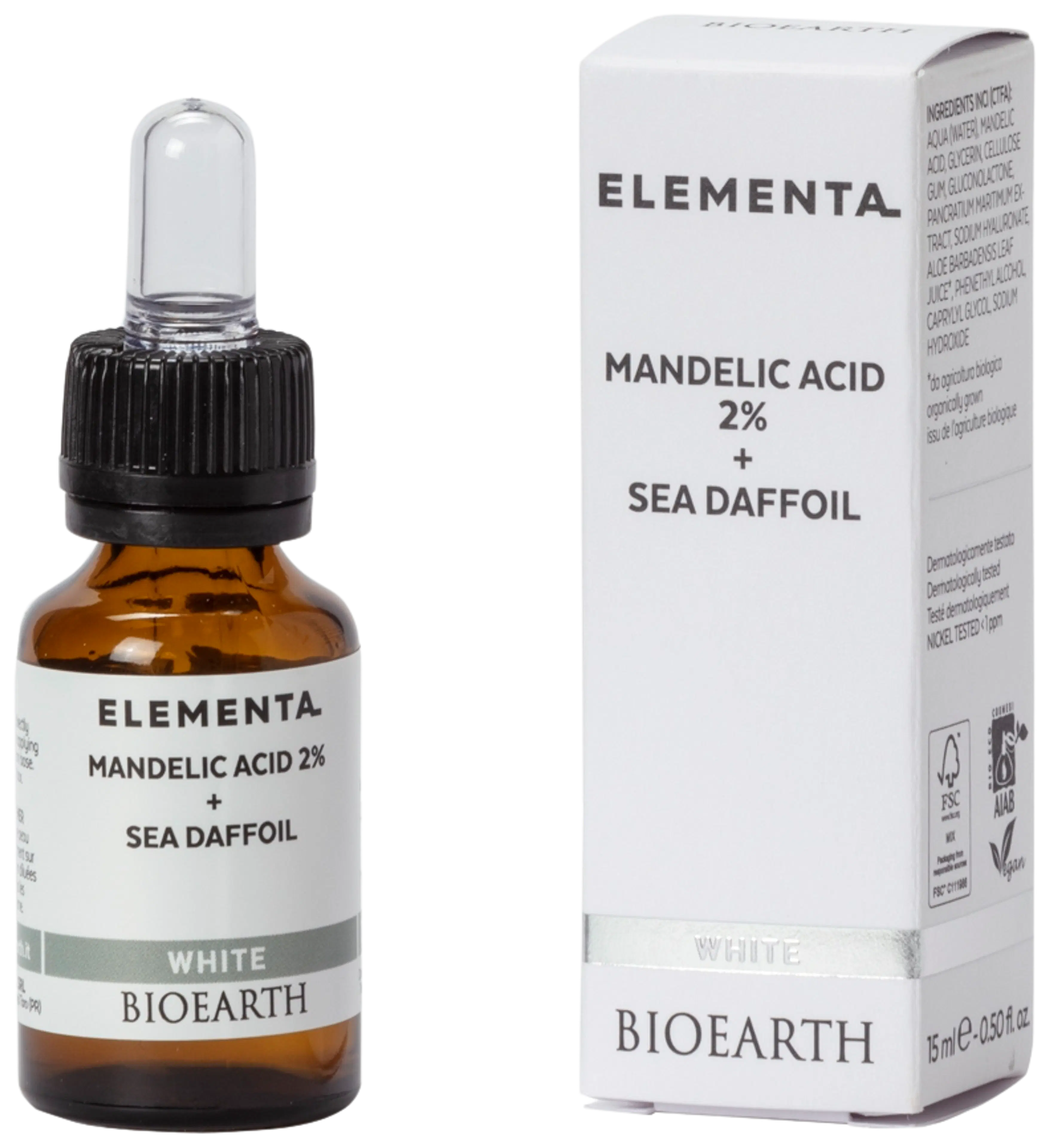 Bioearth Elementa Mandelic Acid 2% + Sea Daffoil boosteri 15ml