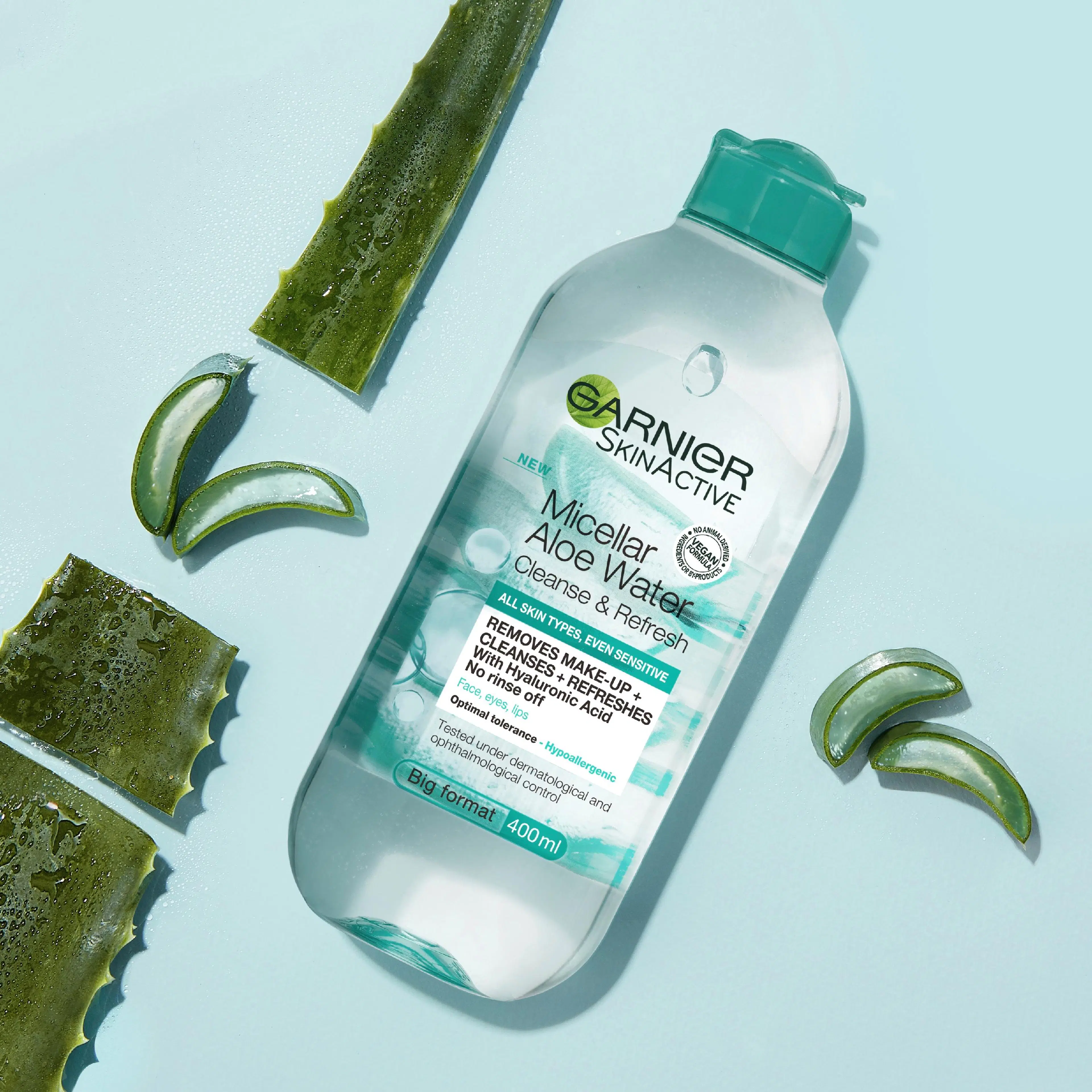 Garnier SkinActive Micellar Aloe Water Cleanse & Refresh puhdistusvesi 400ml