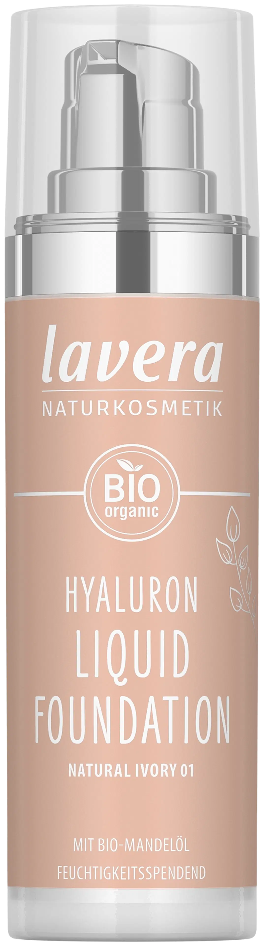 lavera Hyaluron Liquid Foundation -Natural Ivory 01- 30 ml