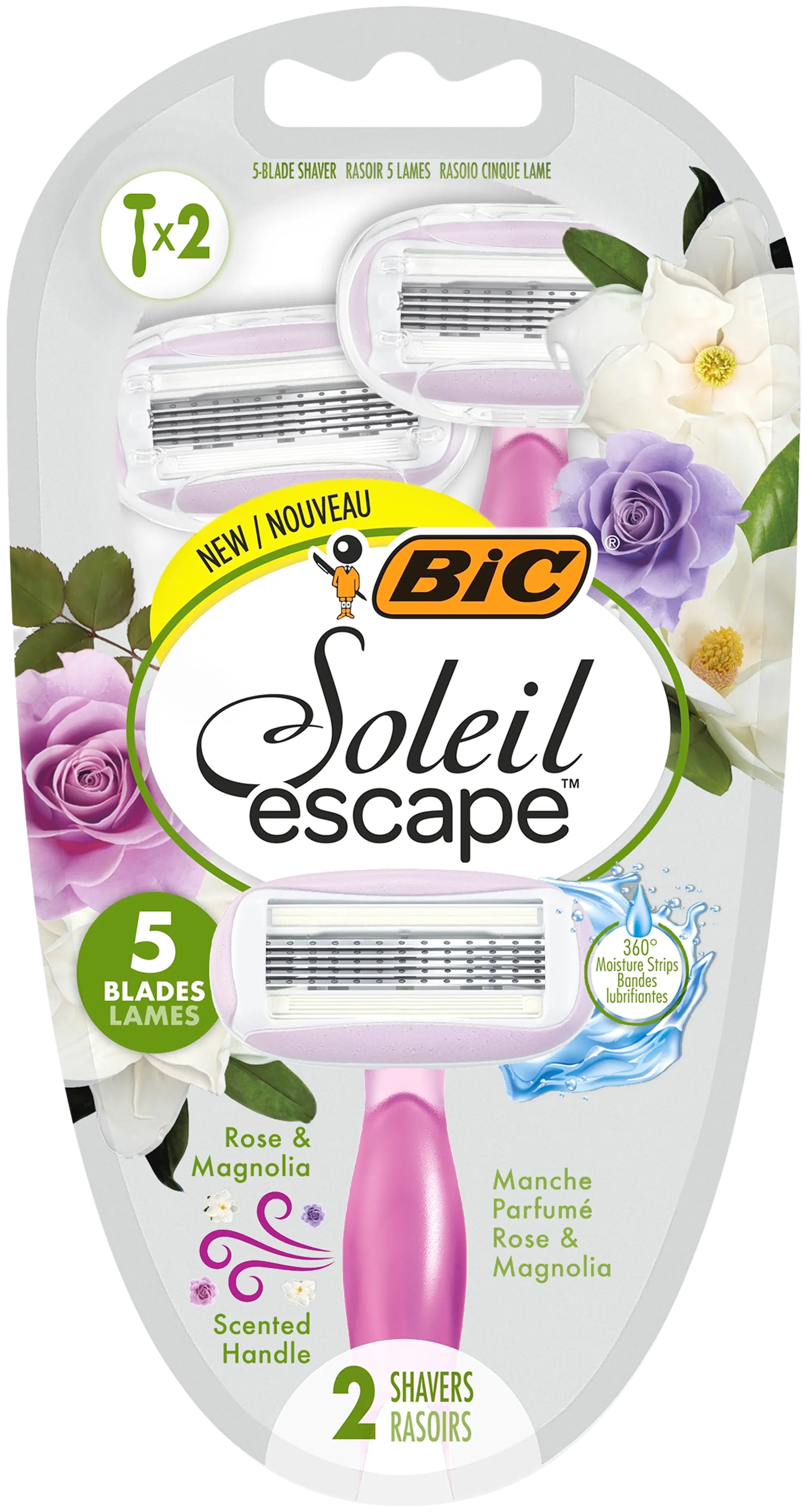 BIC varsiterä Soleil Escape 5 Rose & Magnolia 2-pack