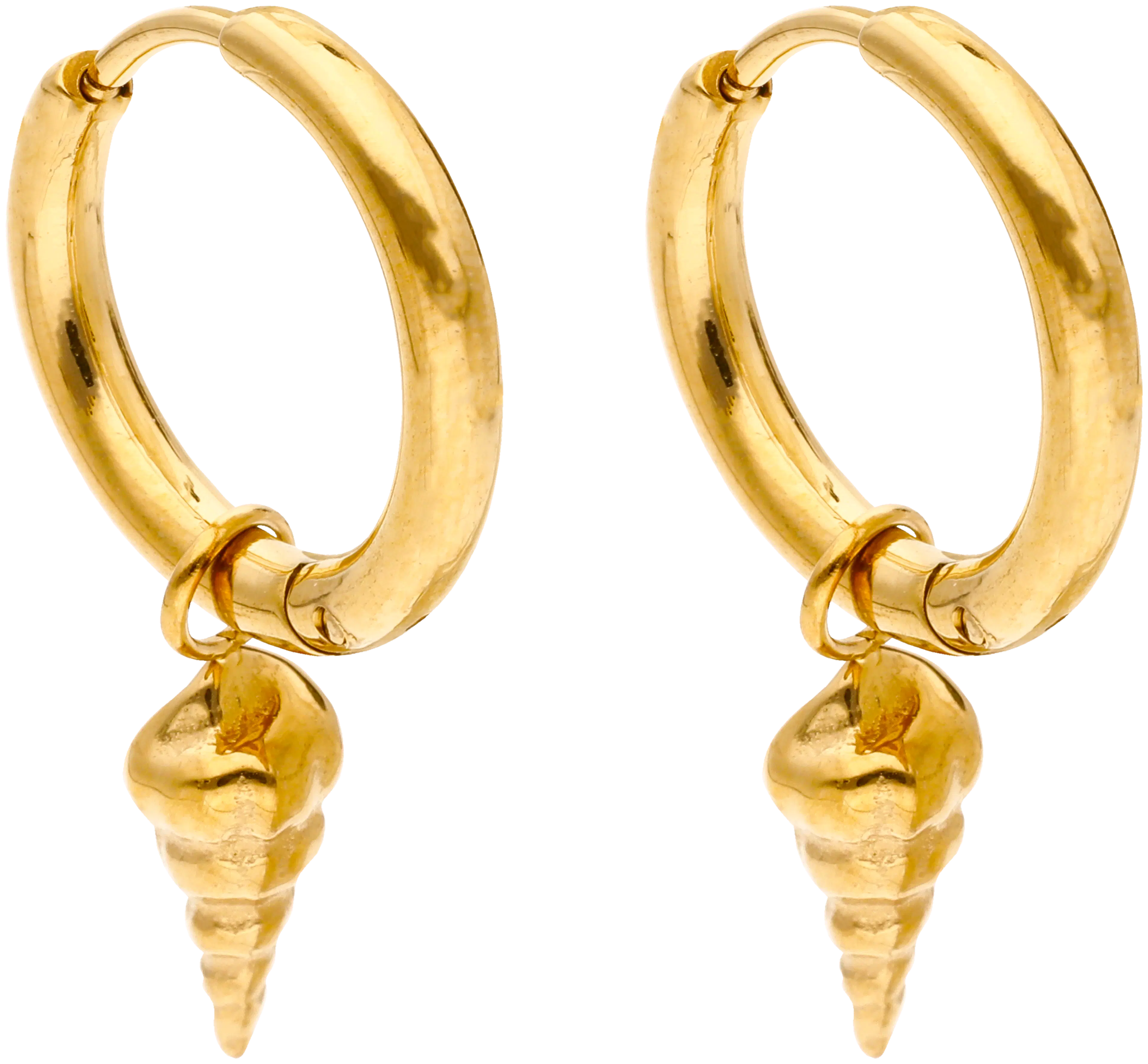 Edblad Tropic hoops spiral shell gold korvarenkaat