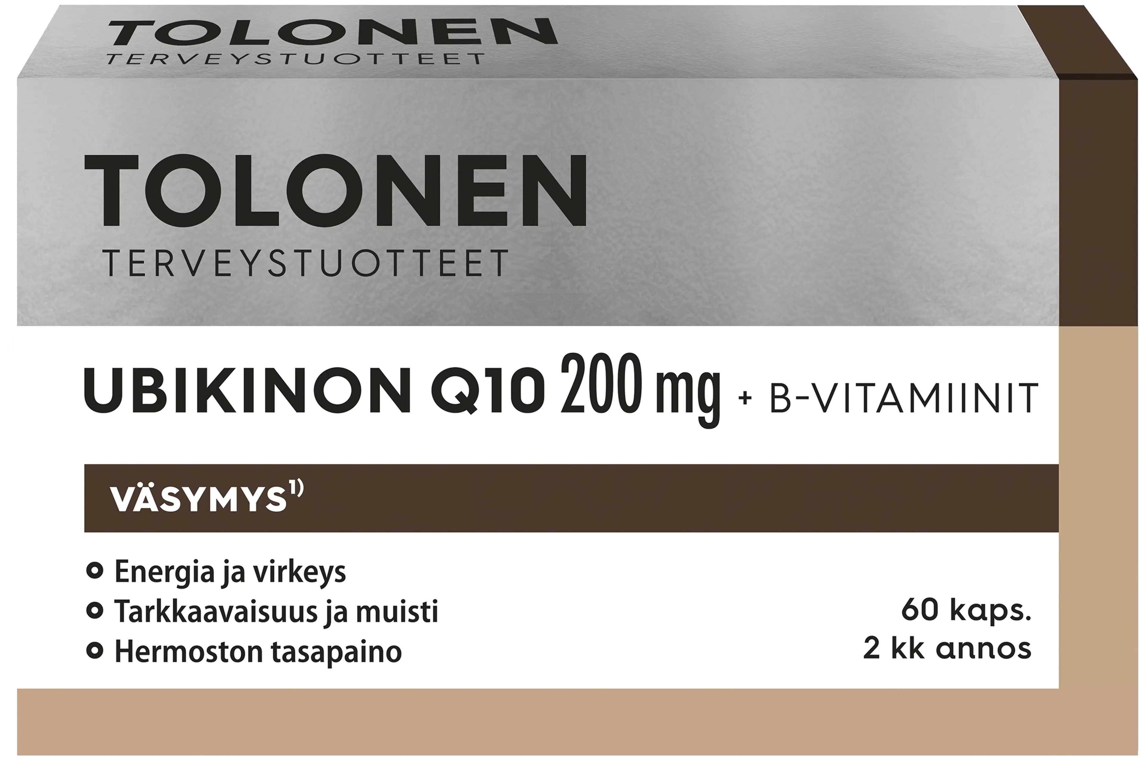 Tolonen Ubikinon Q10 200mg +B-vitamiinit 60kaps