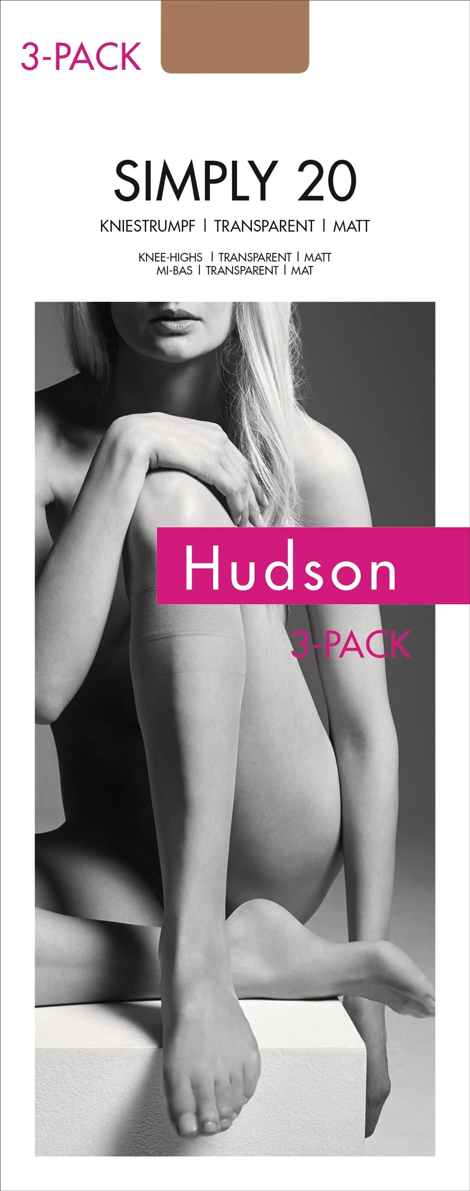 Hudson Simply 20 polvisukat, 3 paria