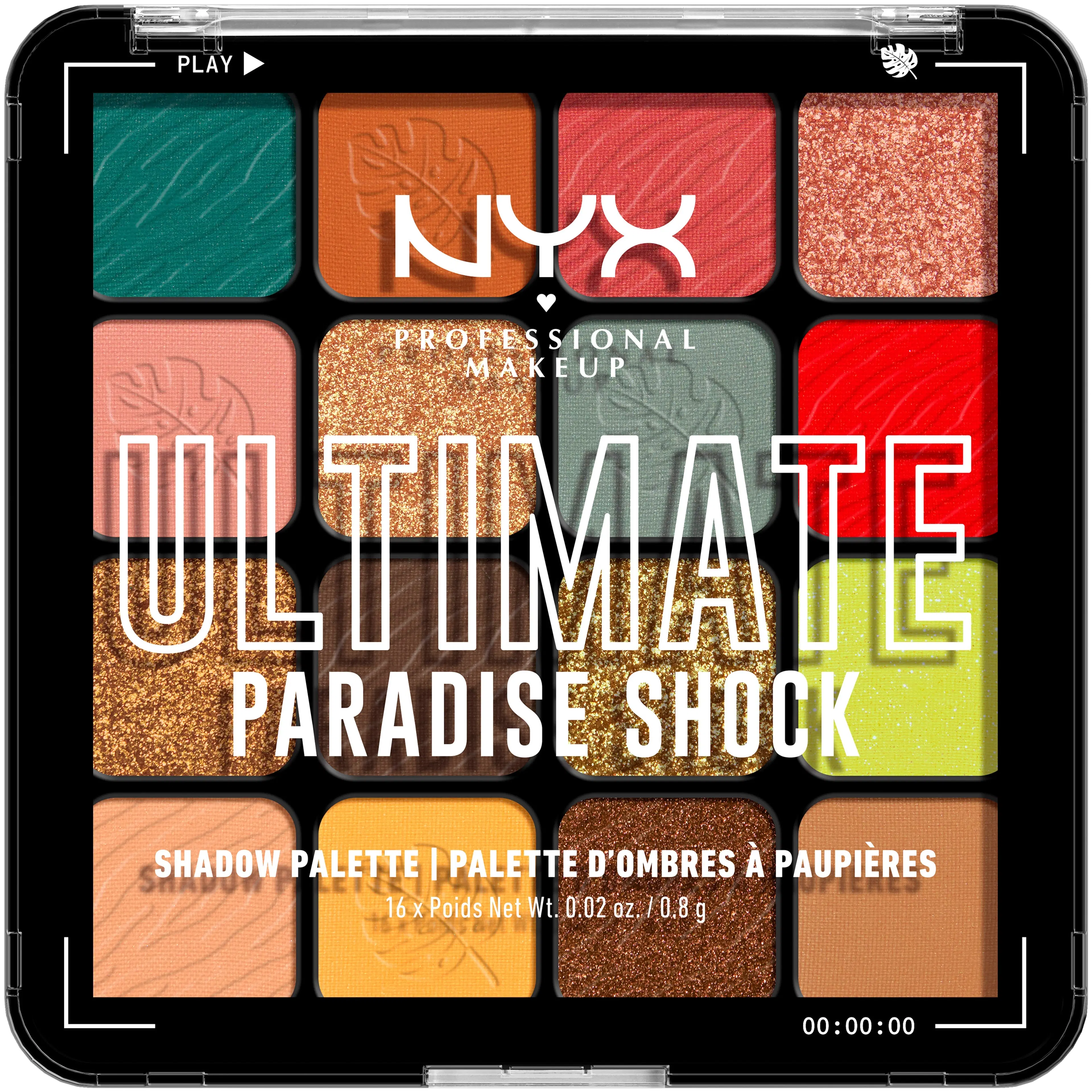 NYX Professional Makeup Ultimate Shadow Palette -luomiväripaletti 02W Paradise Shock 13,28 g