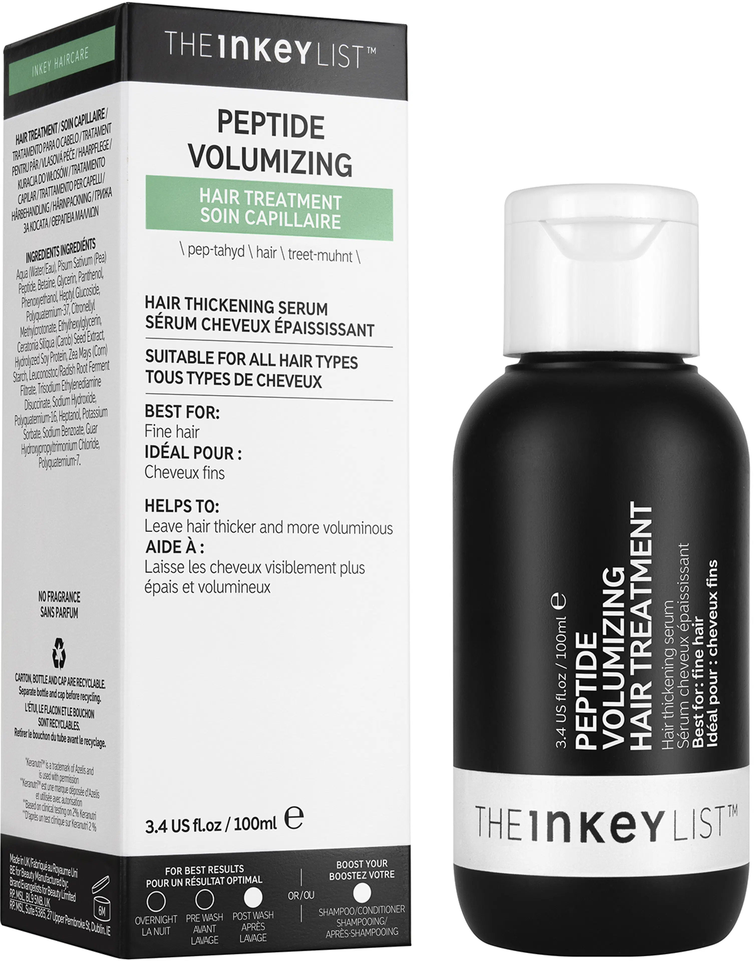 The Inkey List Peptide Volumizing Hair Treatment hiushoito 100 ml