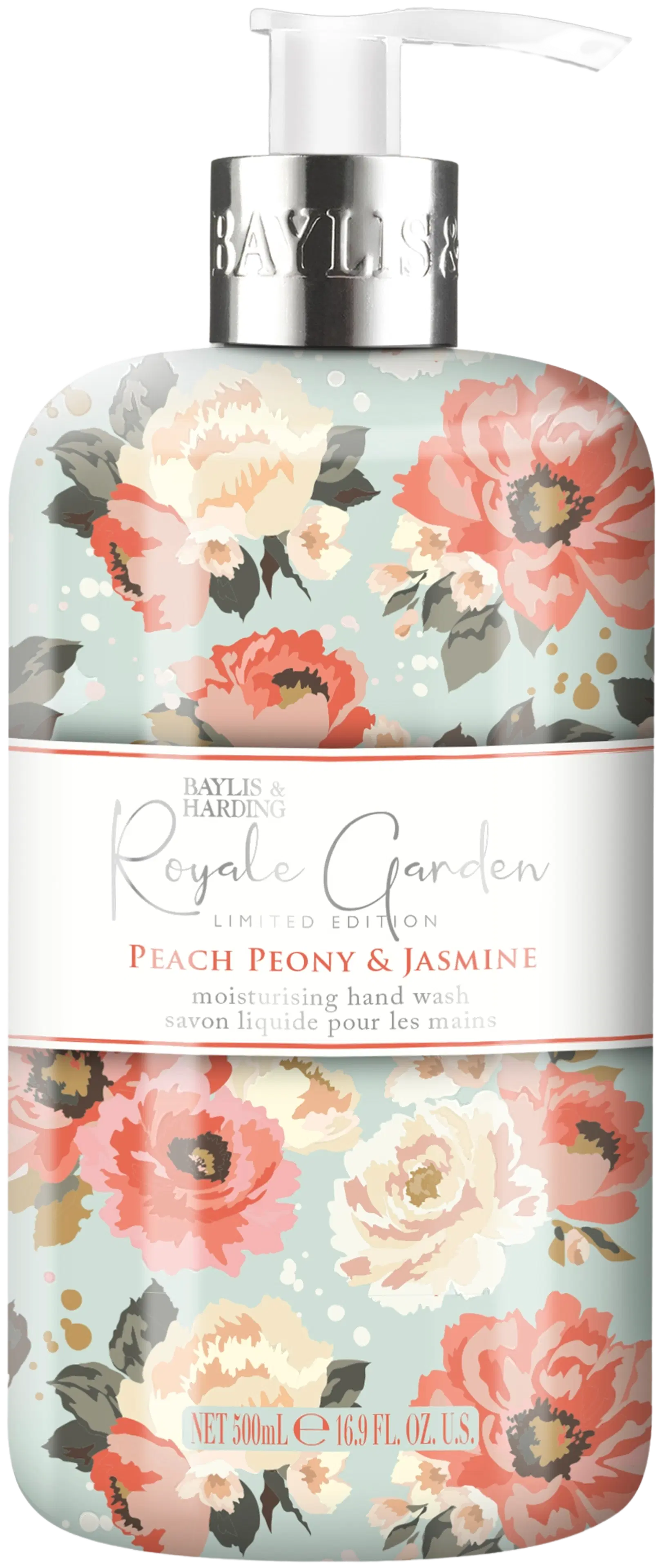 Baylis & Harding Royale Garden Peach Peony & Jasmine Hand Wash -käsisaippua 500ml