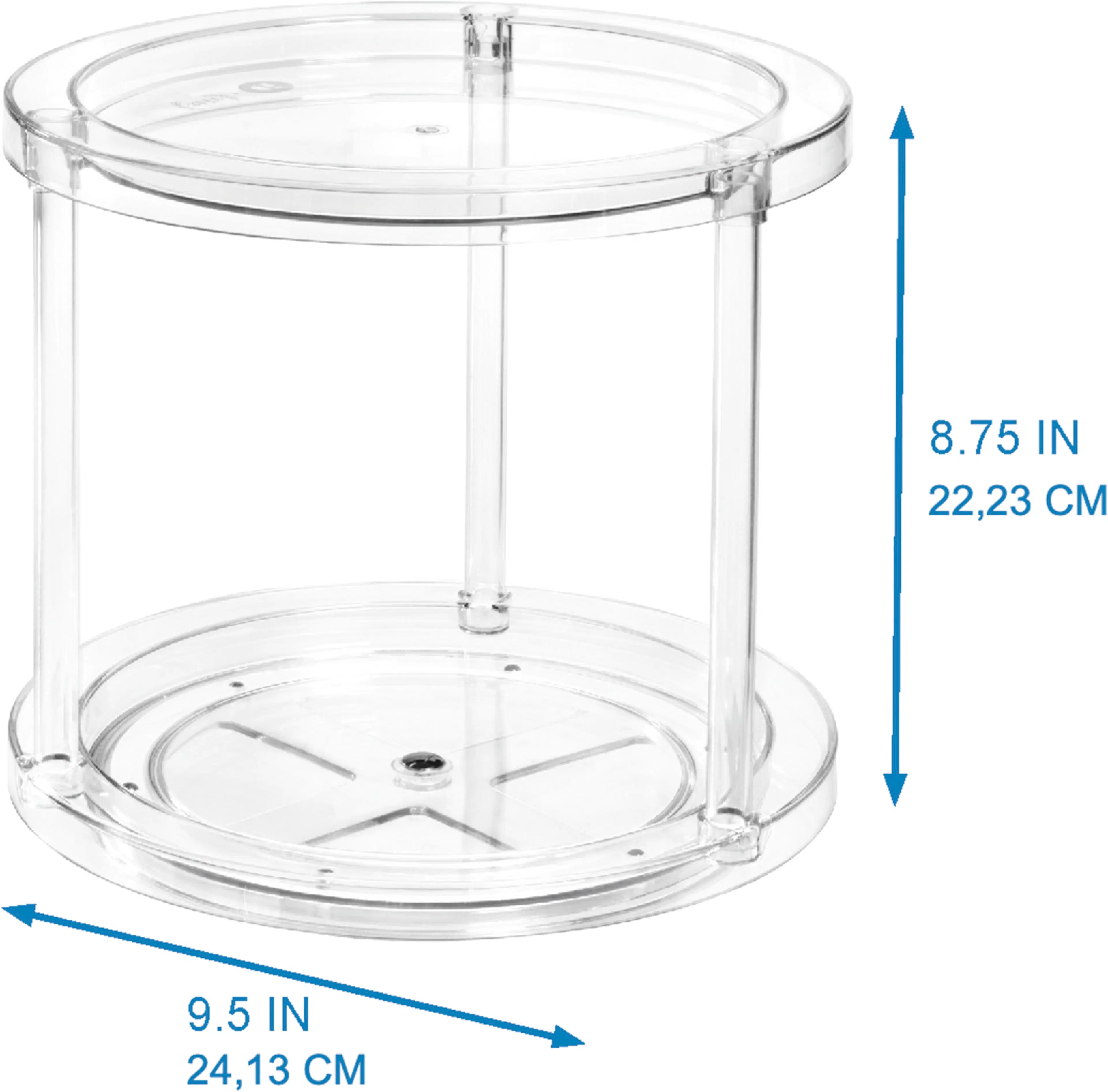 The Home Edit by iDesign pyörivä tarjotin kaksi tasoa 24 cm