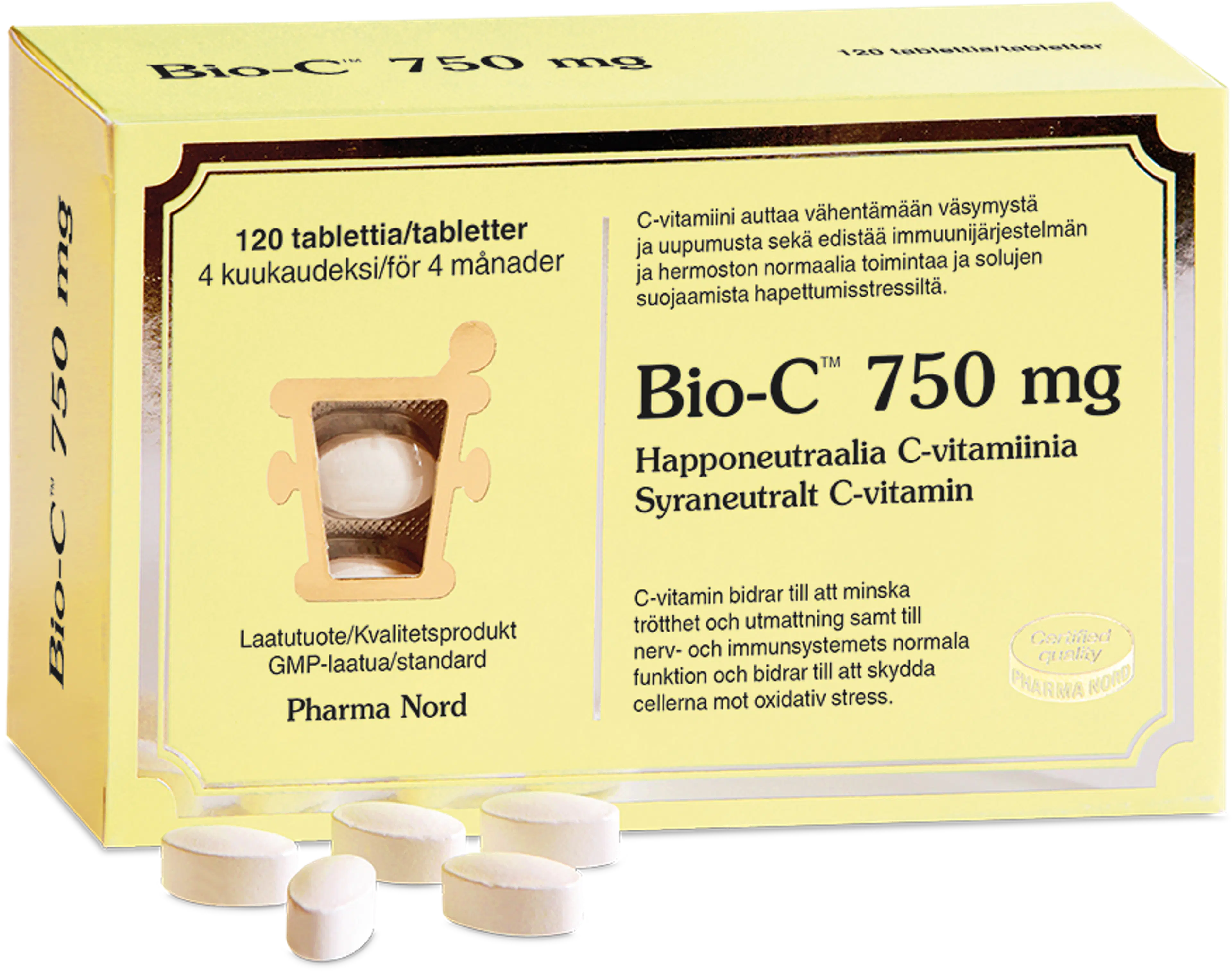 Bio-C™ 750 mg ravintolisä 120 tabl.