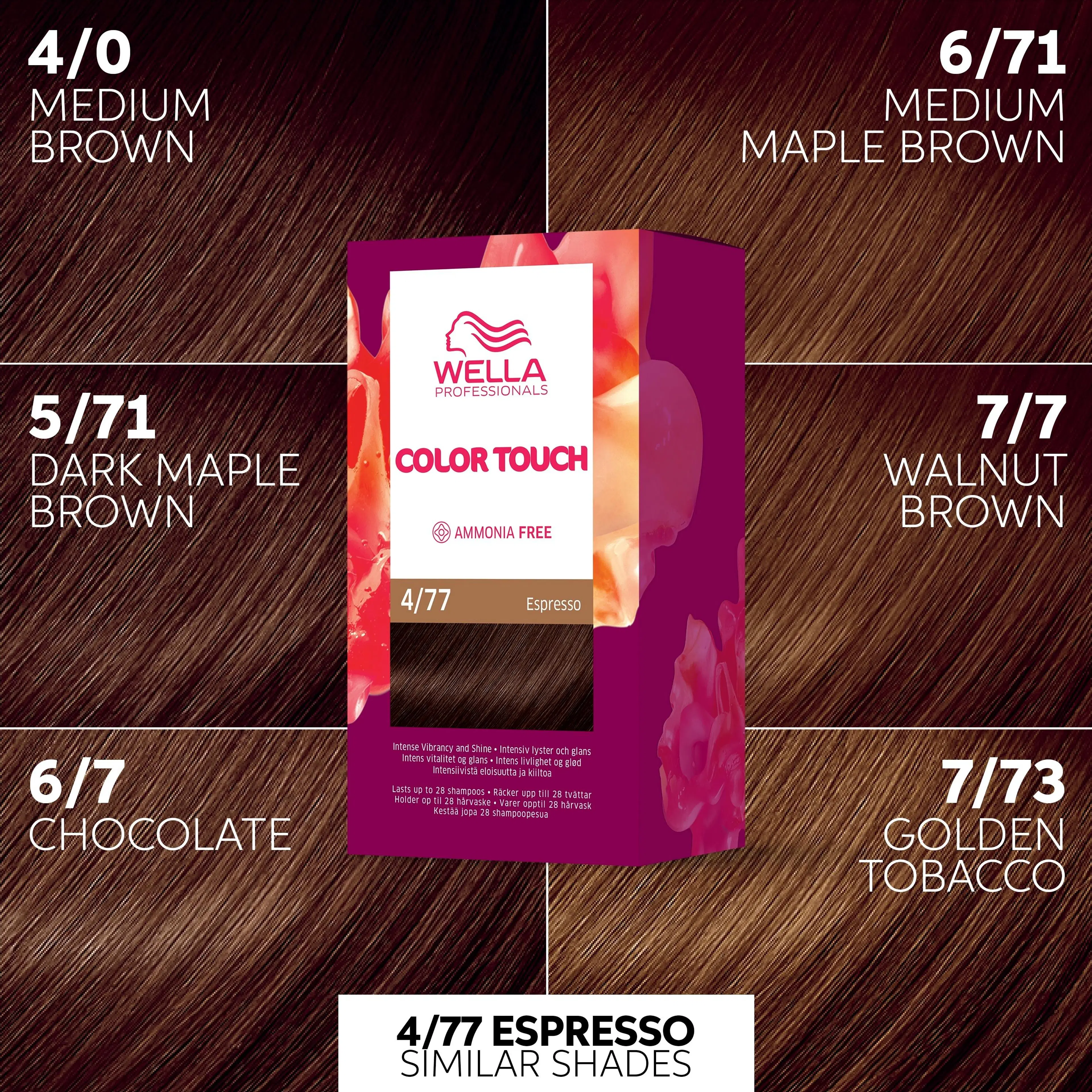 Wella Professionals Color Touch Deep Brown Espresso 4/77 kotiväri 130 ml