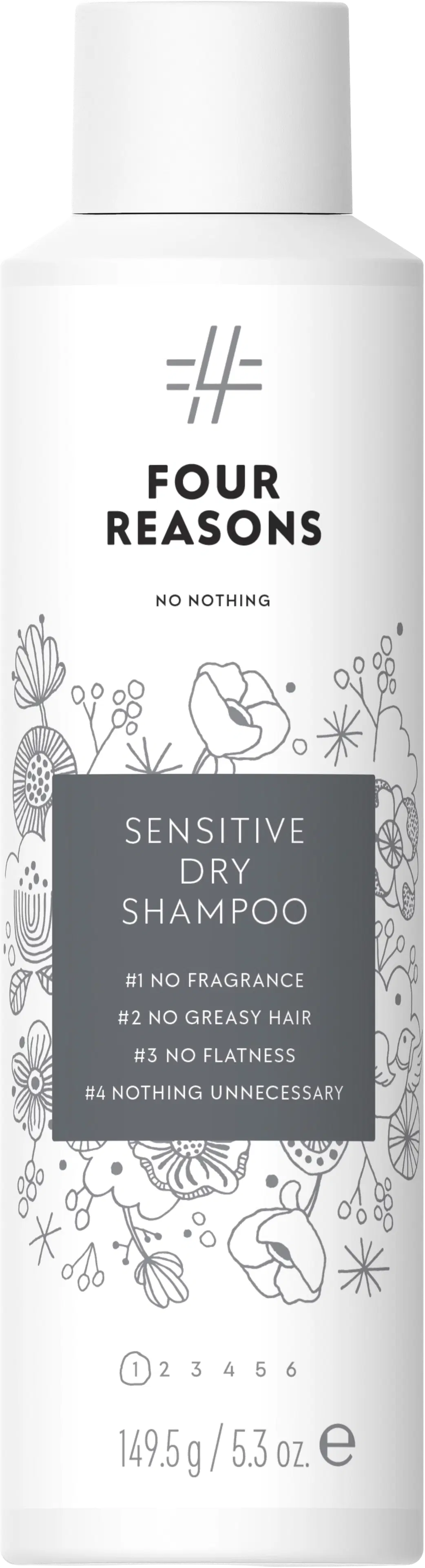 Four Reasons No nothing Sensitive Dry Shampoo kuivashampoo 250 ml