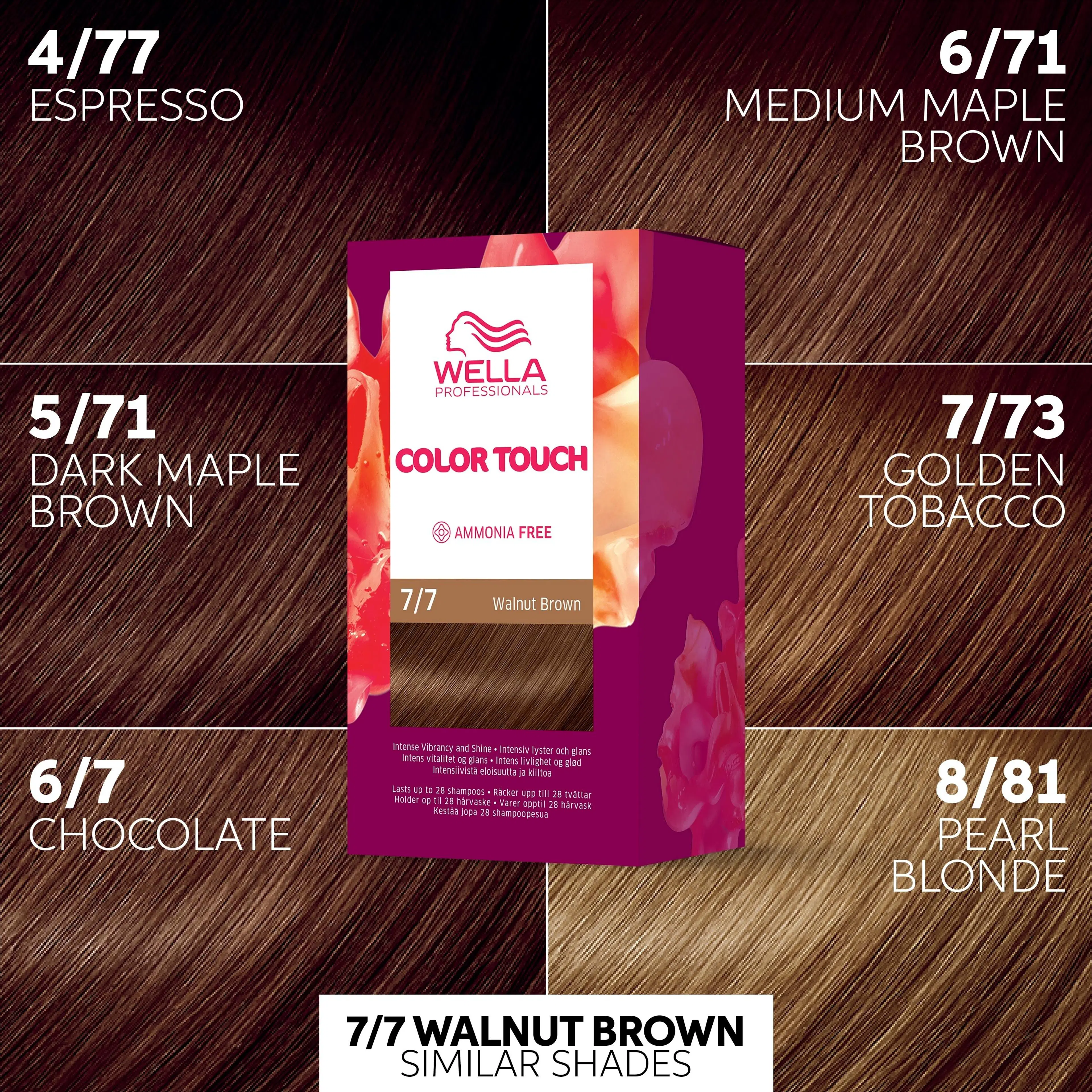 Wella Professionals Color Touch Deep Brown Walnut Brown 7/7 kotiväri 130 ml