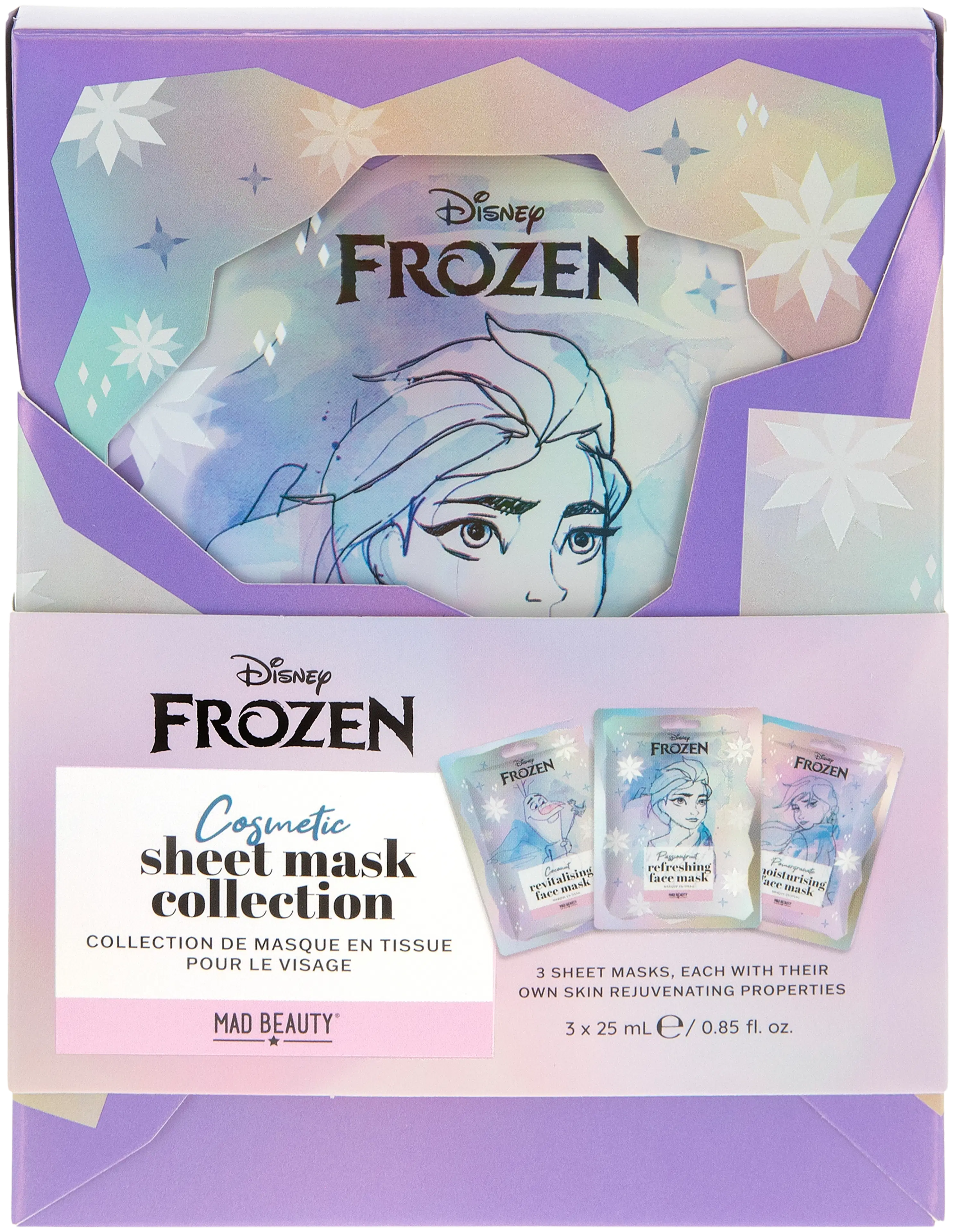 Mad Beauty Frozen Frozen Cosmetic Sheet Mask Collection